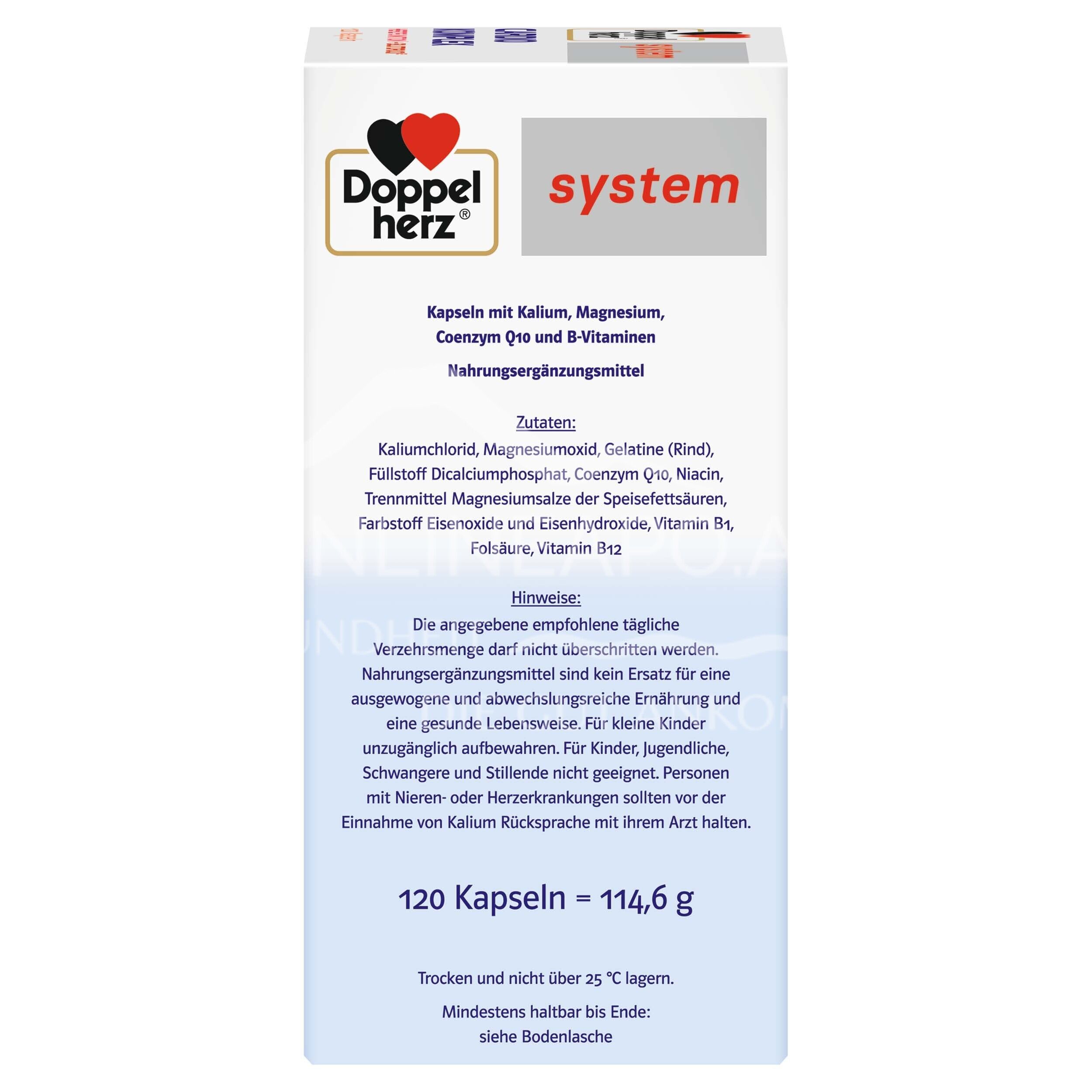 Doppelherz system CARDIO KOMPLEX HERZFUNKTION¹ + BLUTDRUCK² capsules