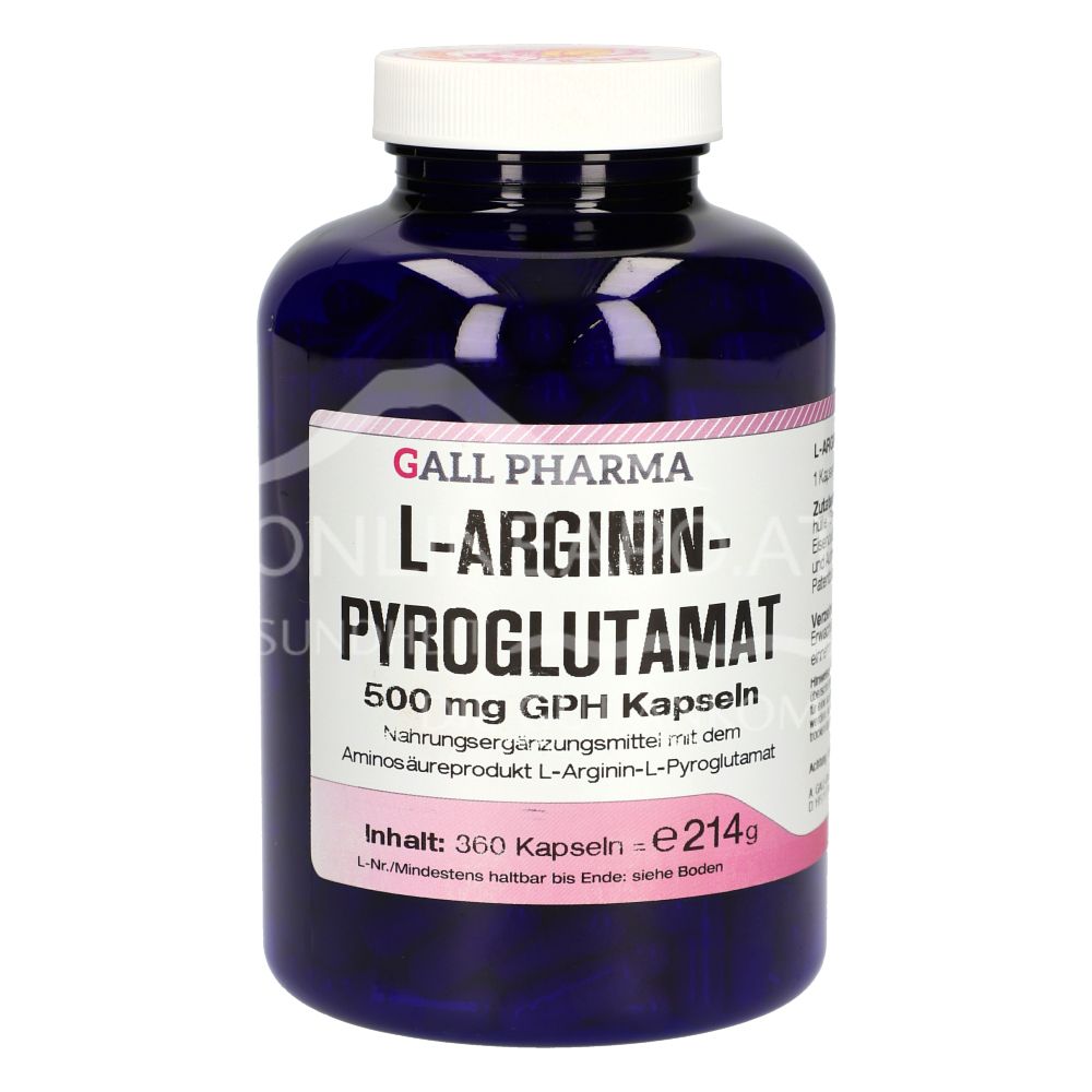 Gall Pharma L-arginine pyroglutamate 500 mg capsules