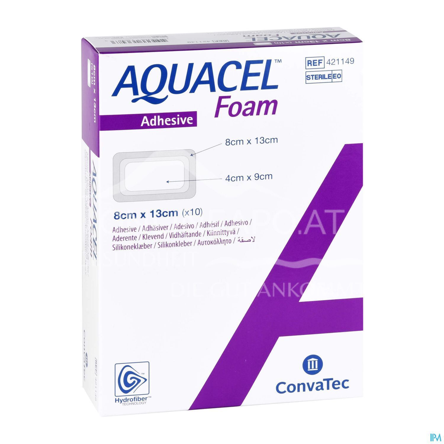ConvaTec Aquacel ® Foam adhäsiv steriler Schaumverband 8 x 13 cm