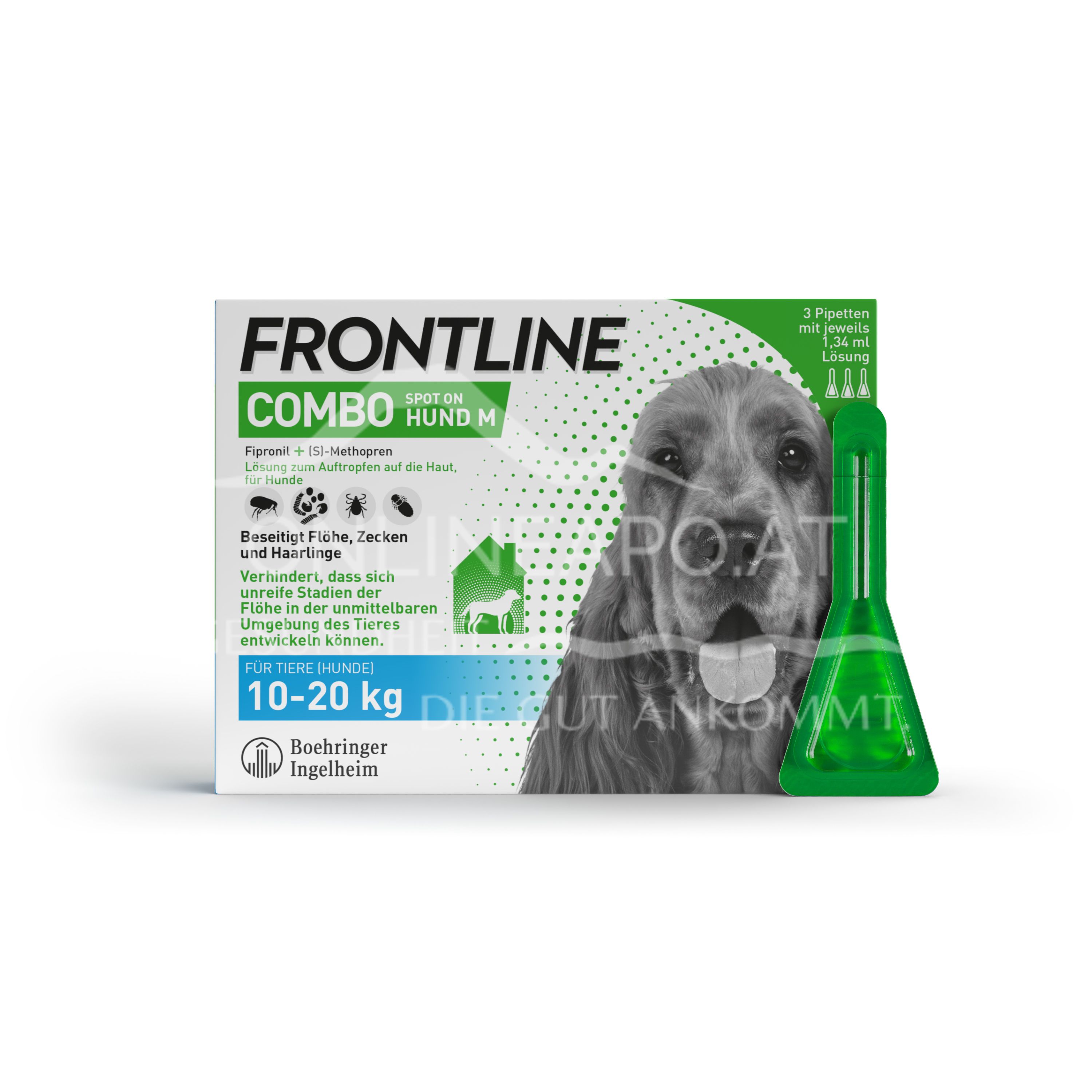Frontline Combo Spot on Hund M Lösung zum Auftropfen auf die Haut 10 - 20 kg