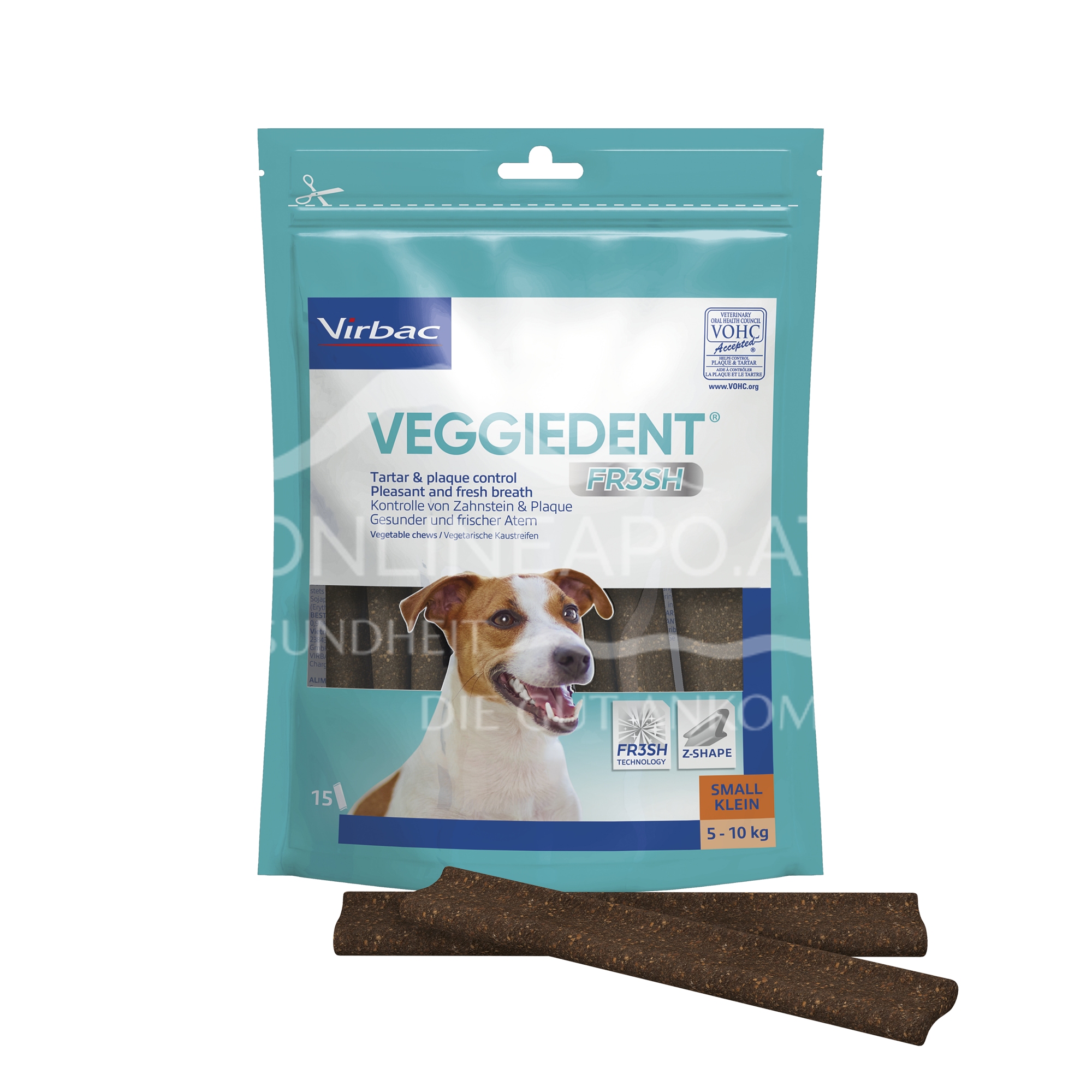 Veggiedent Fr3sh S - Chewing strips for dogs from 5 to 10 kg body weight
