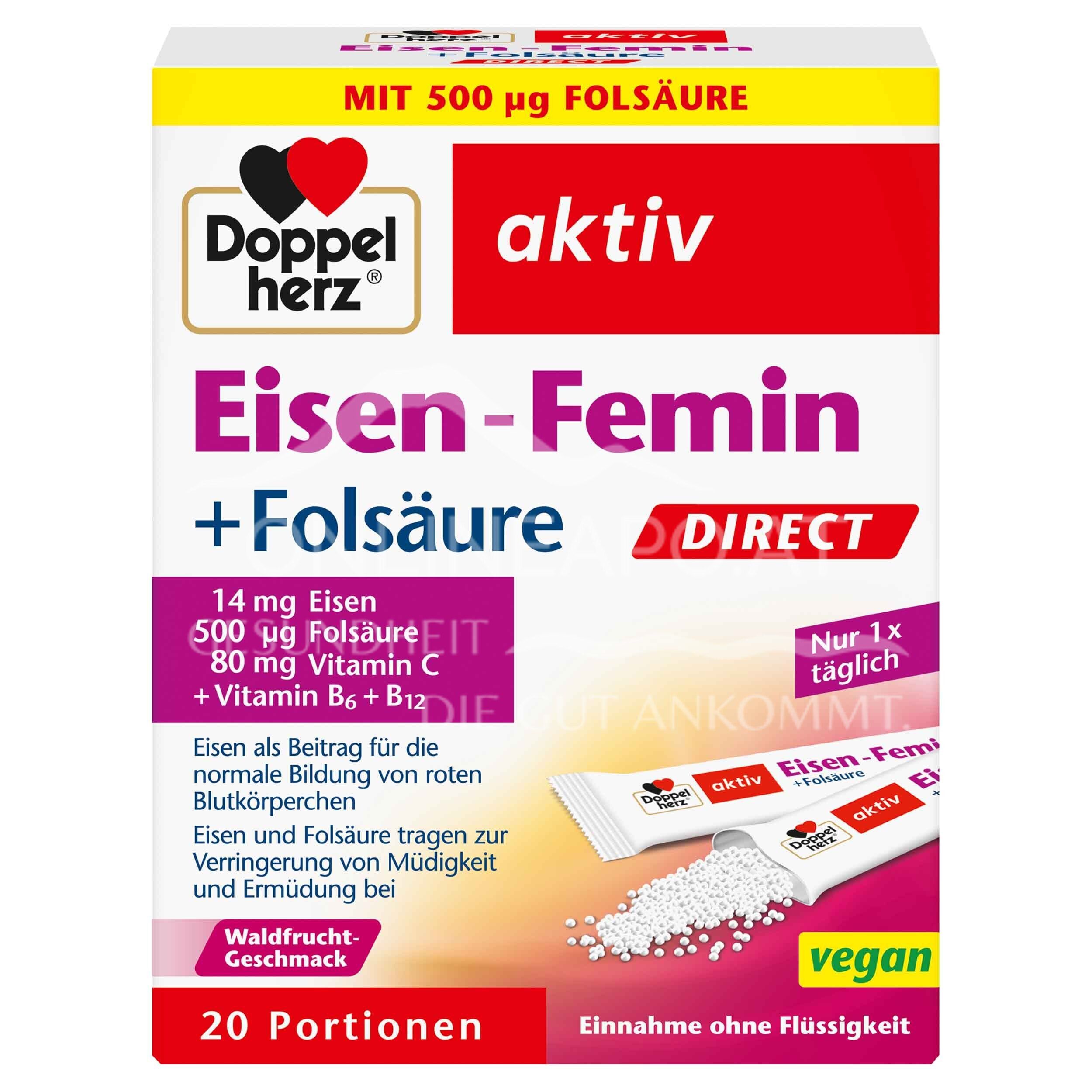 Doppelherz aktiv Iron-Femin + Folic Acid DIRECT Sticks