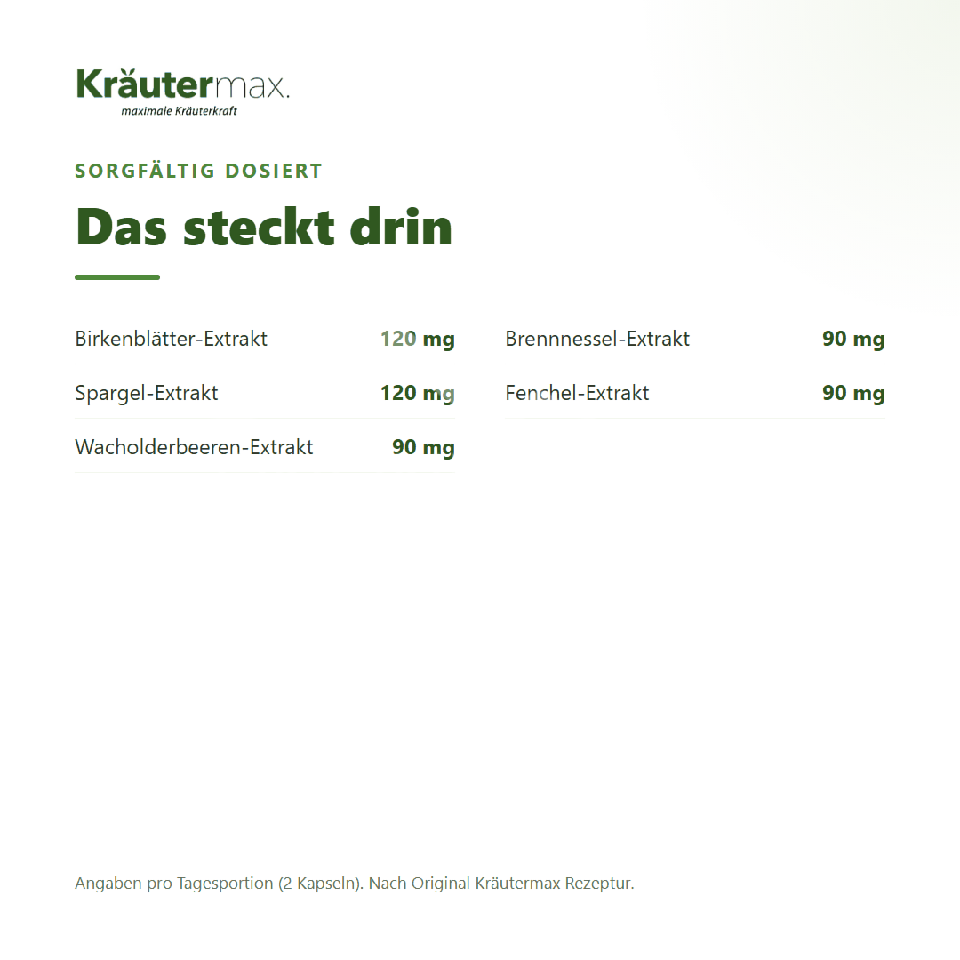 Kräutermax Birkenblätter plus Kapseln