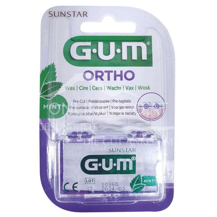GUM® ORTHO wax with mint flavour