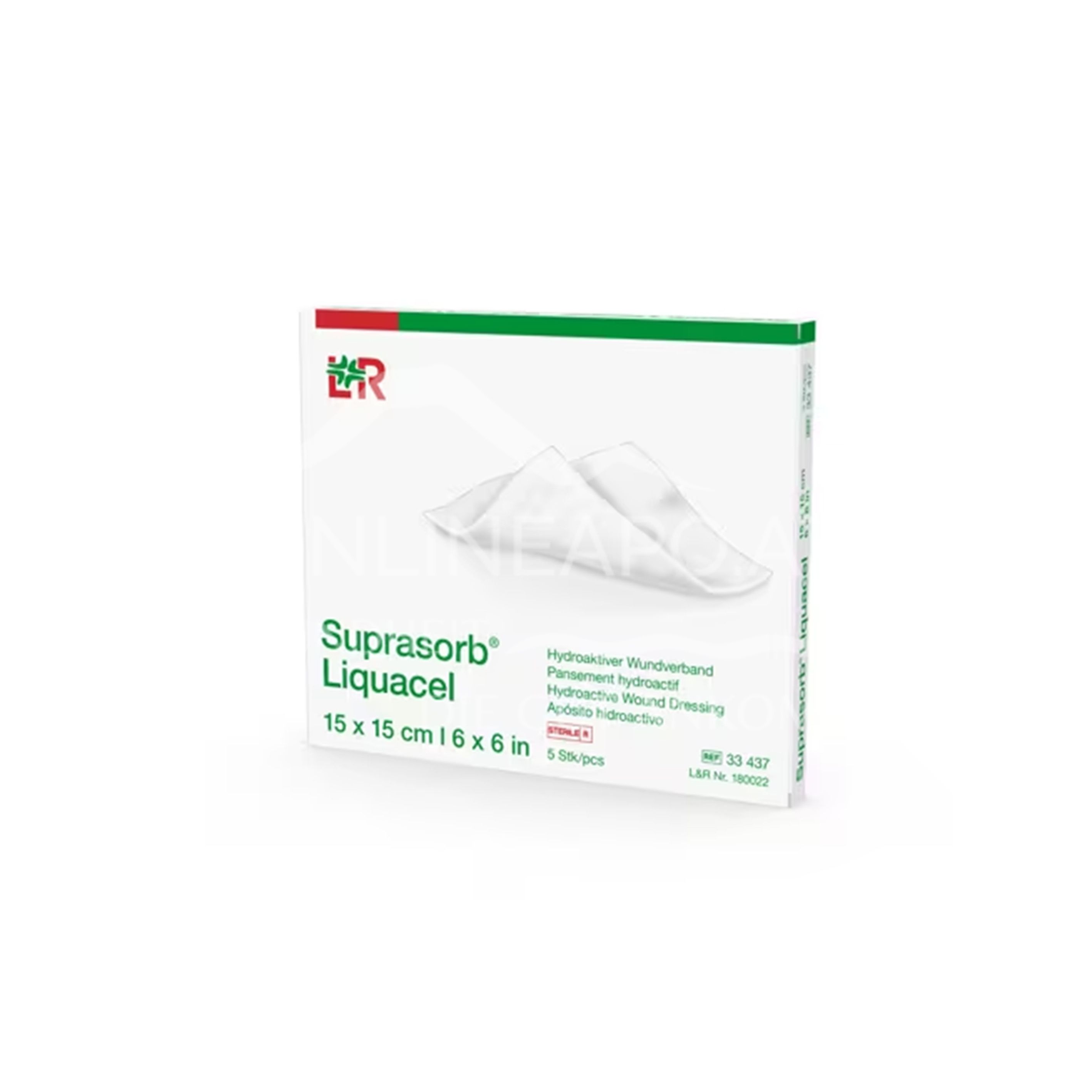 Suprasorb® Liquacel Hydroaktiver Faserverband steril, 15 x 15 cm