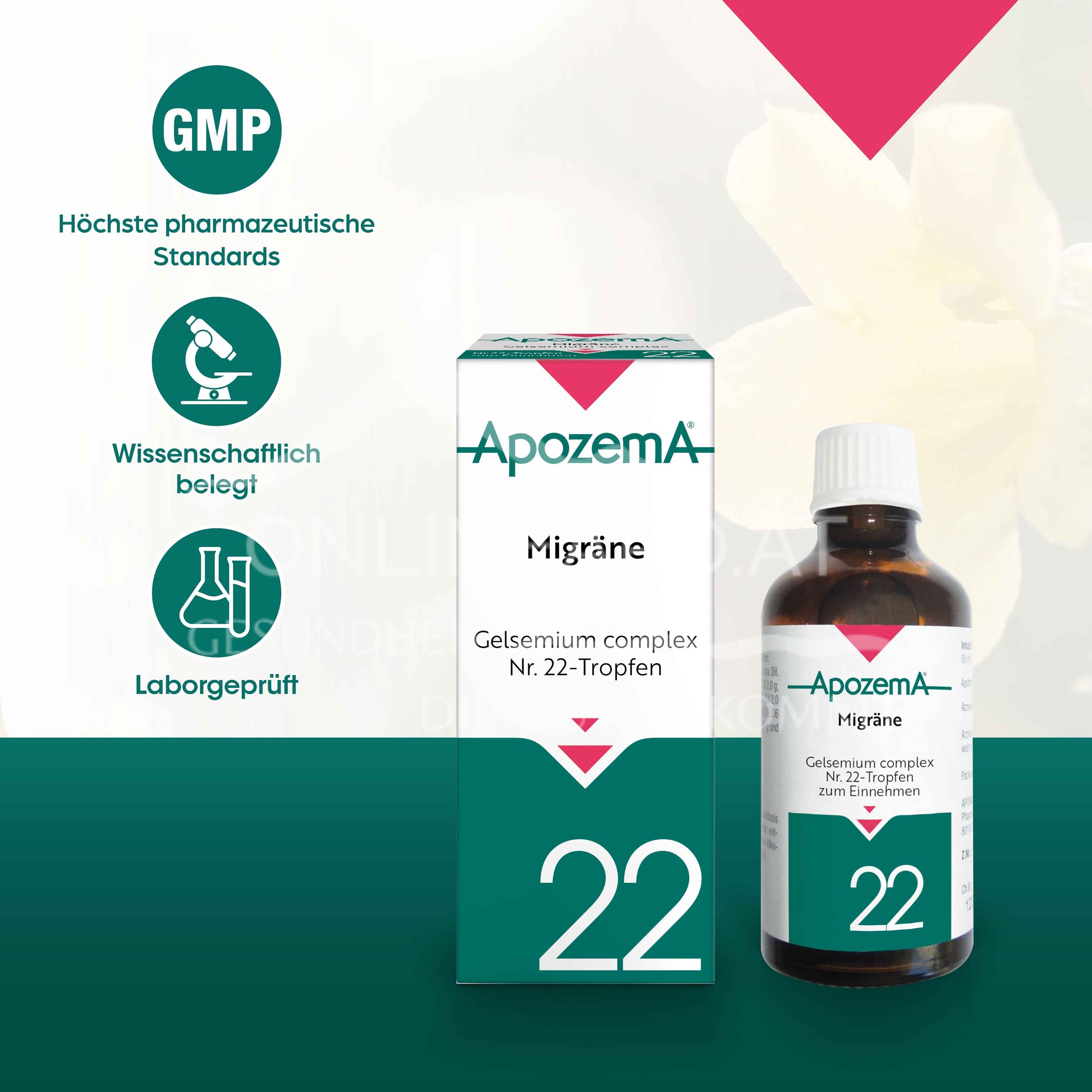 Apozema® Migraine Gelsemium complex No. 22 drops for oral use