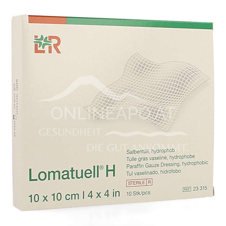 Lomatuell® H Salbentüll, hydrophob, steril, 10 x 10 cm
