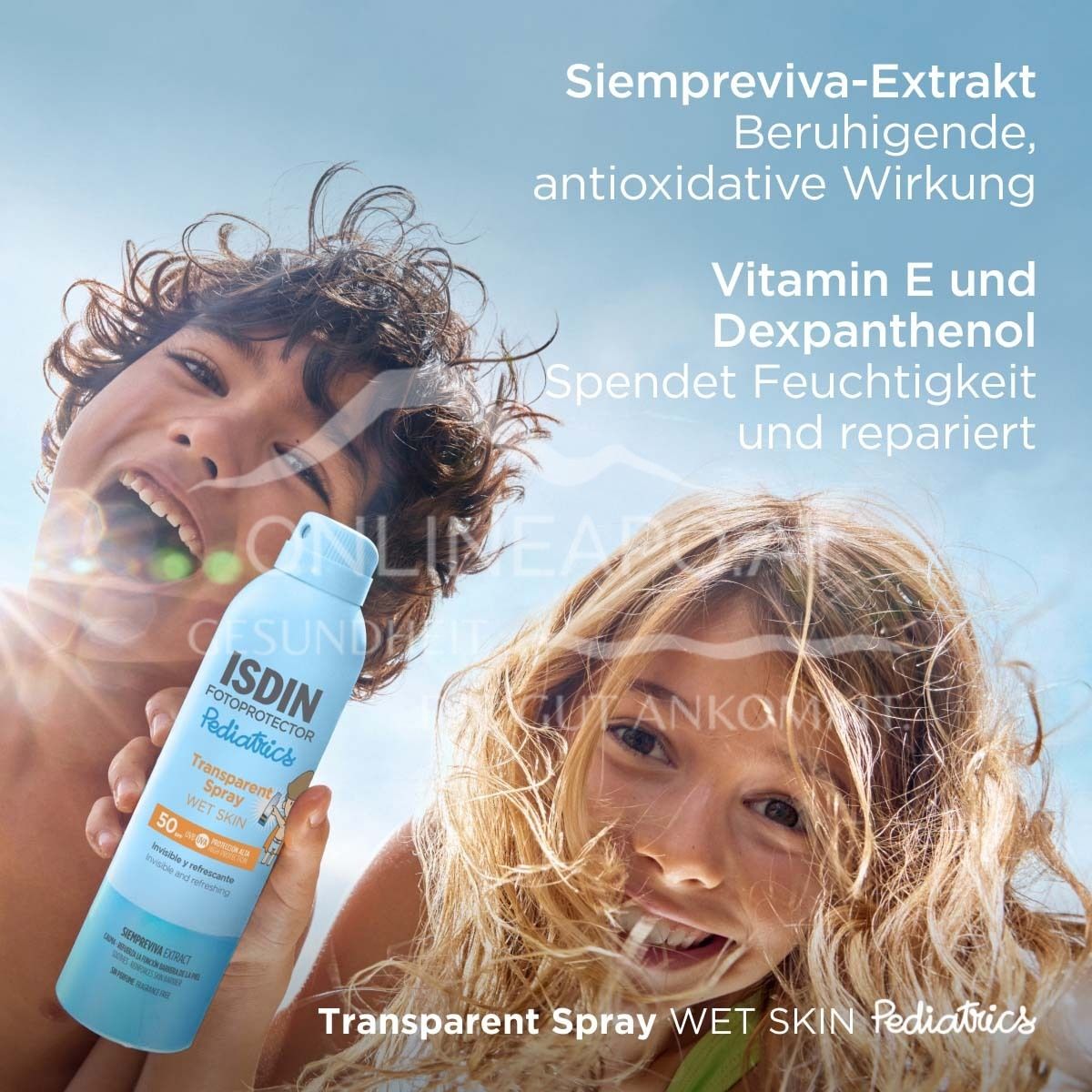 ISDIN Fotoprotector Transparent Spray Wet Skin Pediatrics LSF 50