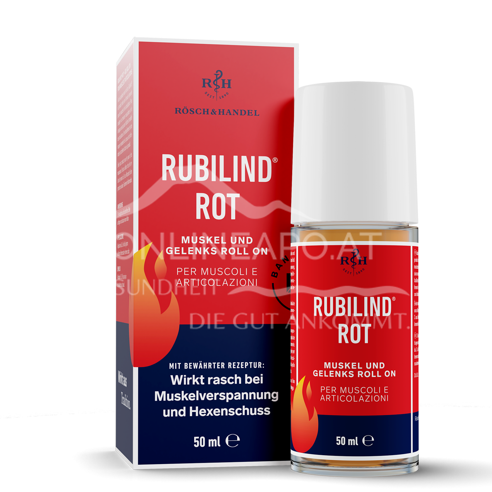 Rubilind rot Muskel- und Gelenks Roll On