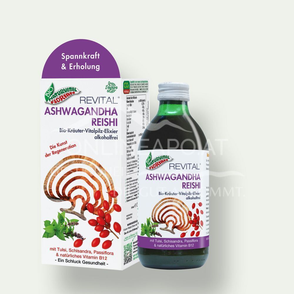 Organic Naturvital Florian Revital Ashwagandha Reishi Organic Herbal Vital Mushroom Elixir