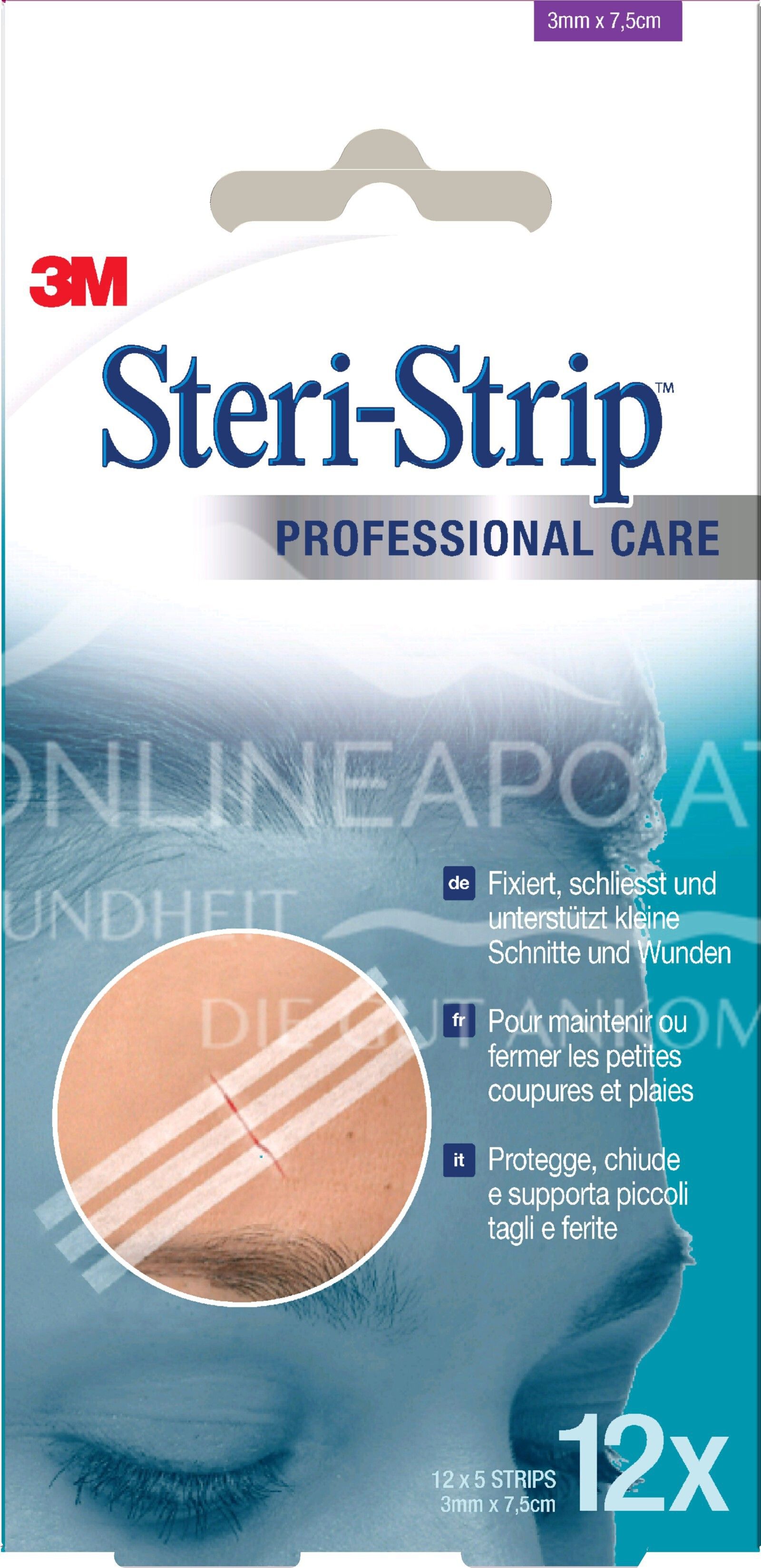 3M™ Steri-Strip™ Wundverschlussstreifen, 1540NP-12, 3 x 75mm