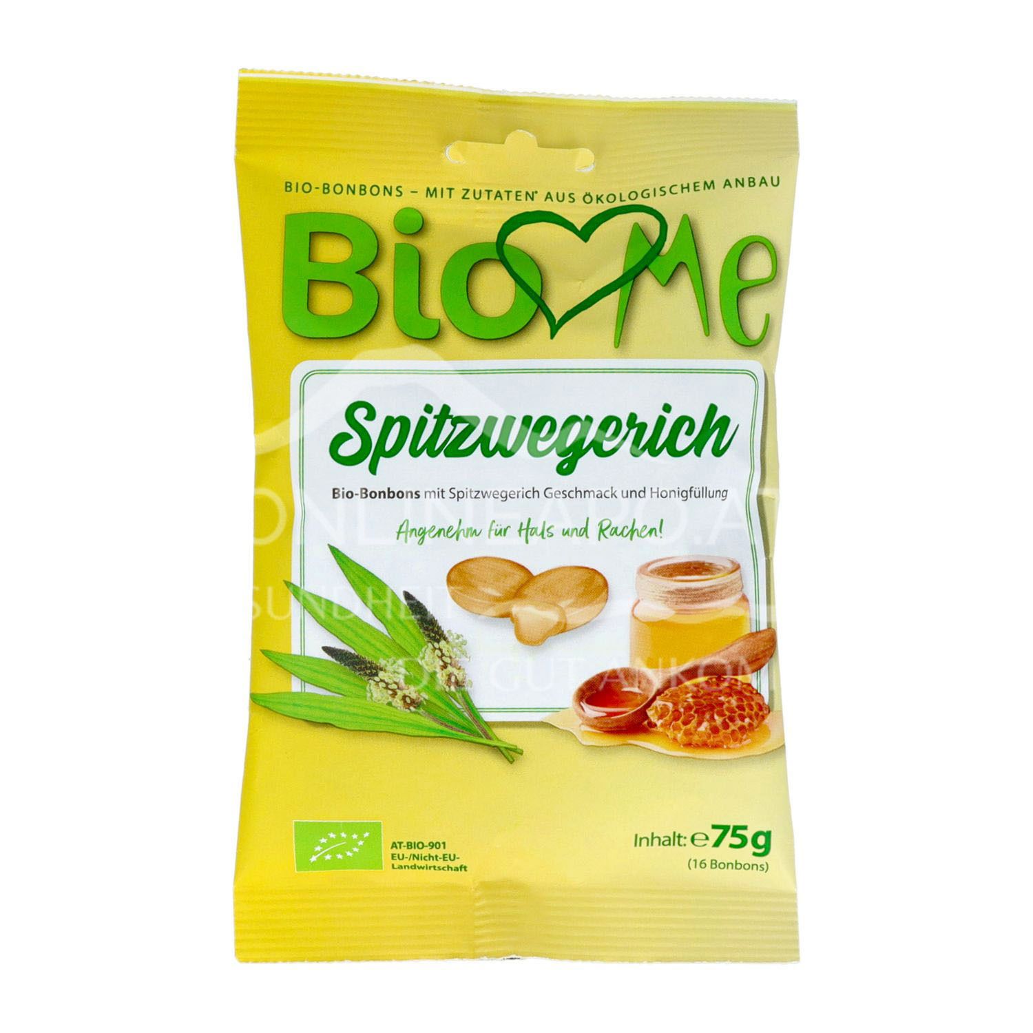 BIO loves Me Spitzwegerich mit Honigfüllung Bio-Bonbons
