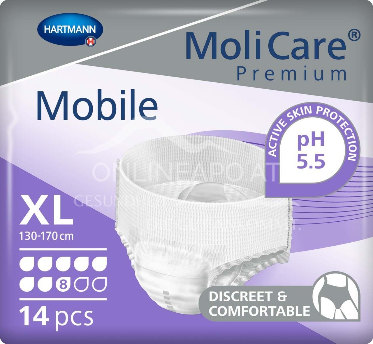 MoliCare® Premium Mobile 8 drop disposable incontinence trousers, size XL, 130-170 cm