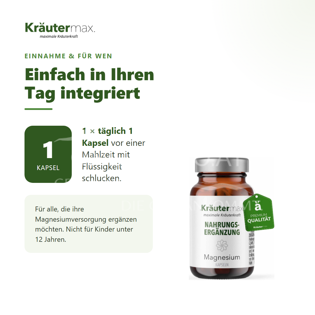 Kräutermax Magnesium 400 mg Kapseln