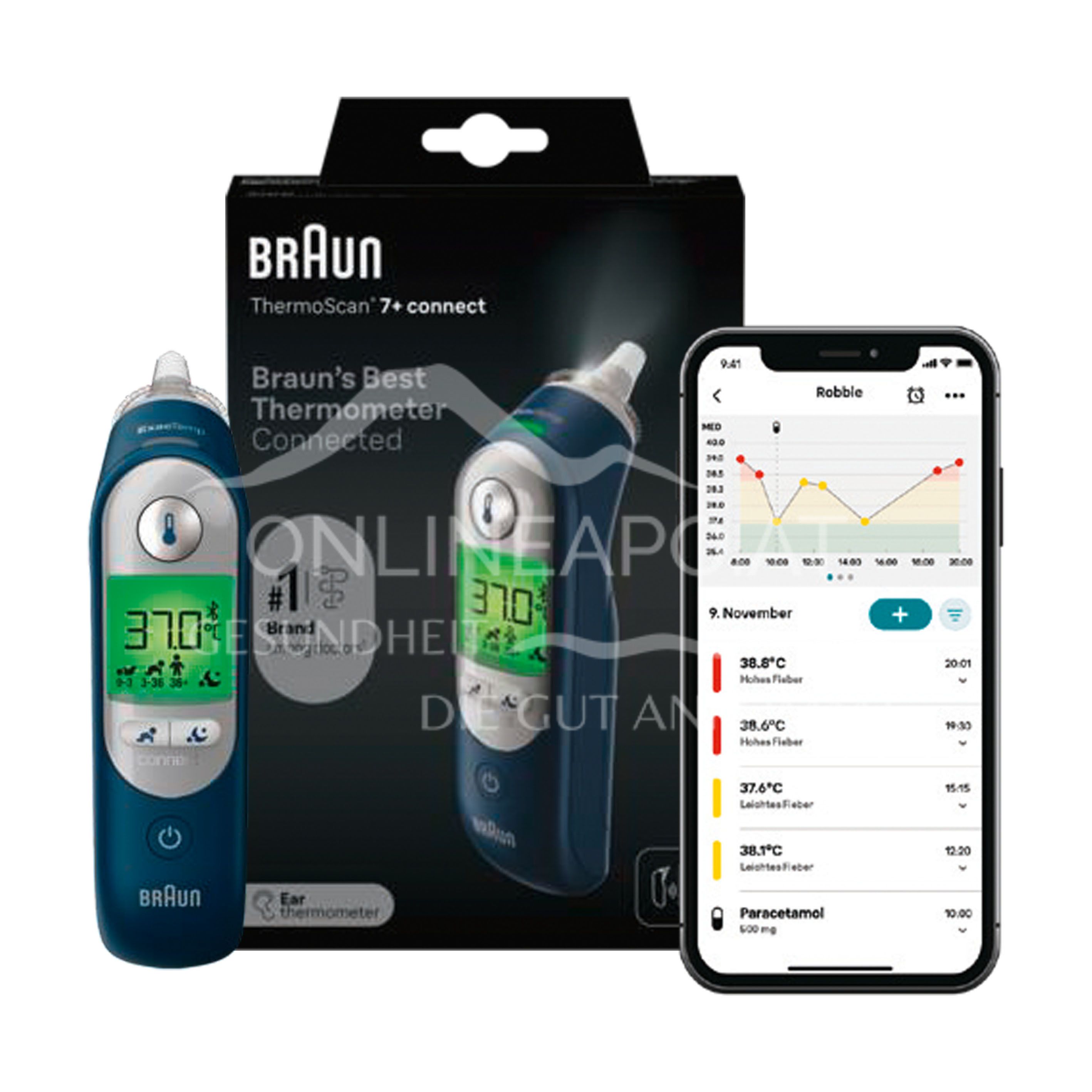 Braun ThermoScan® 7+ Connect IRT6575 Ohrthermometer