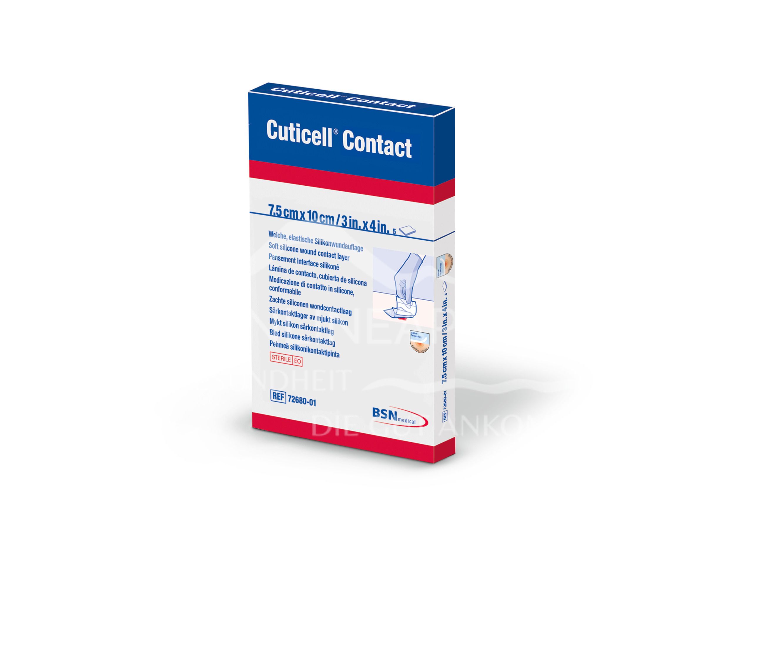 Cuticell® Contact silicone wound contact layer 7.5 x 10 cm sterile
