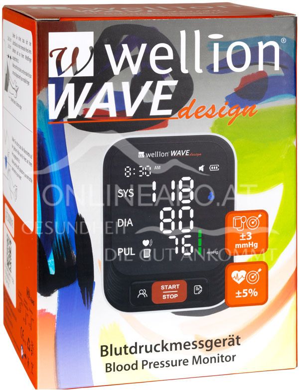 Wellion WAVE design - Oberarm-Blutdruckmessgerät