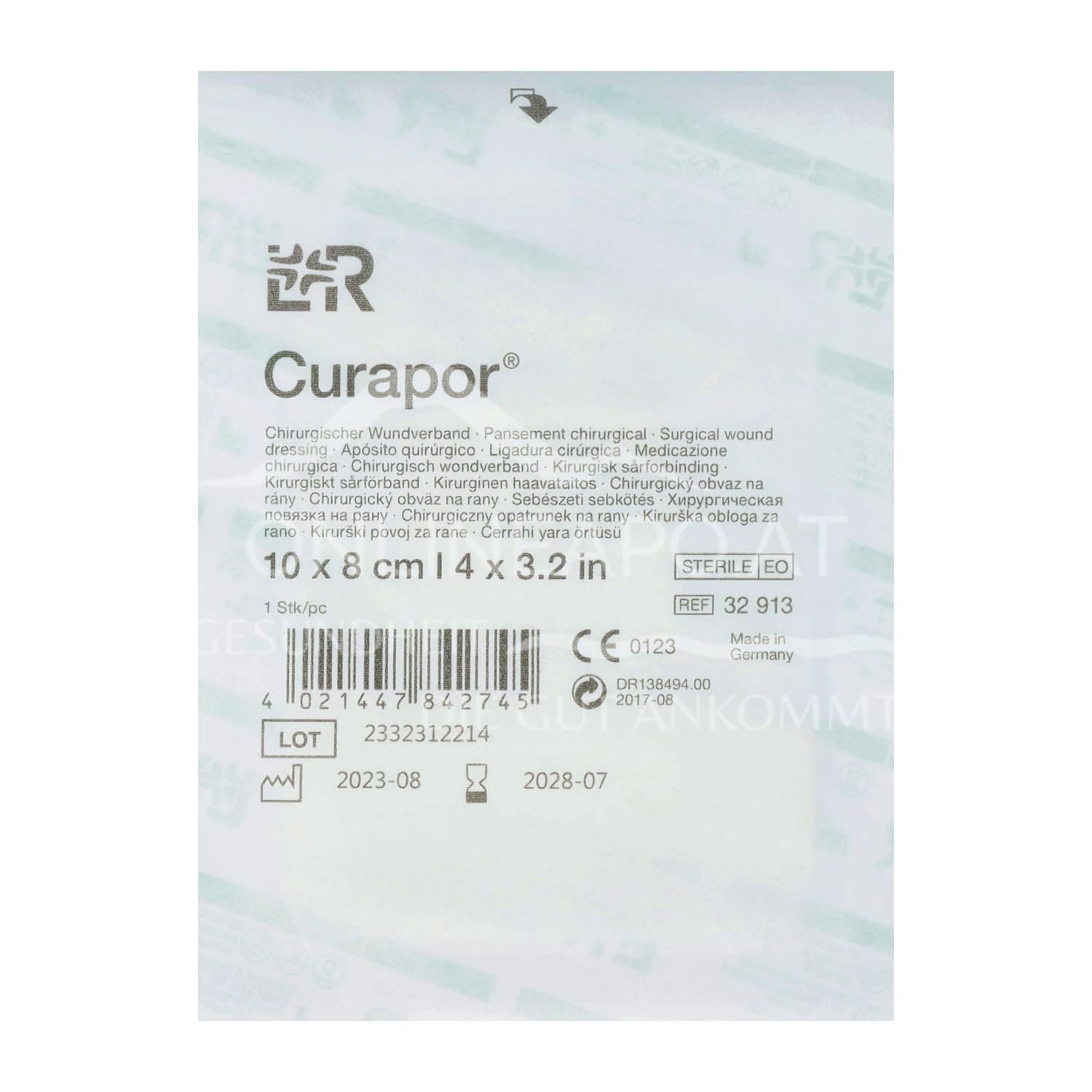 Curapor® Chirurgischer Wundverband steril, 8 x 10 cm