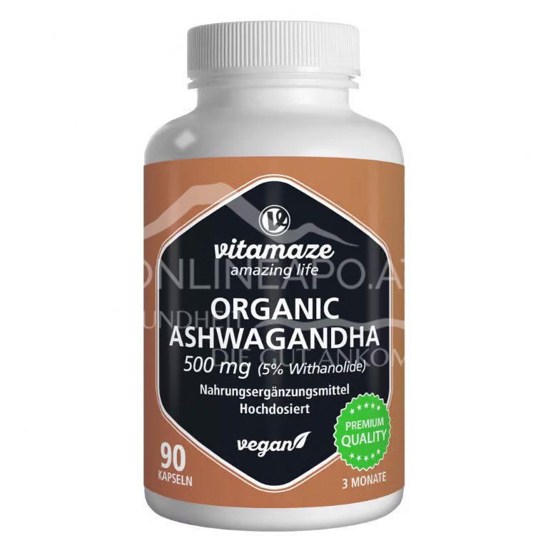 Vitamaze Bio Ashwagandha Extrakt 500 mg Kapseln