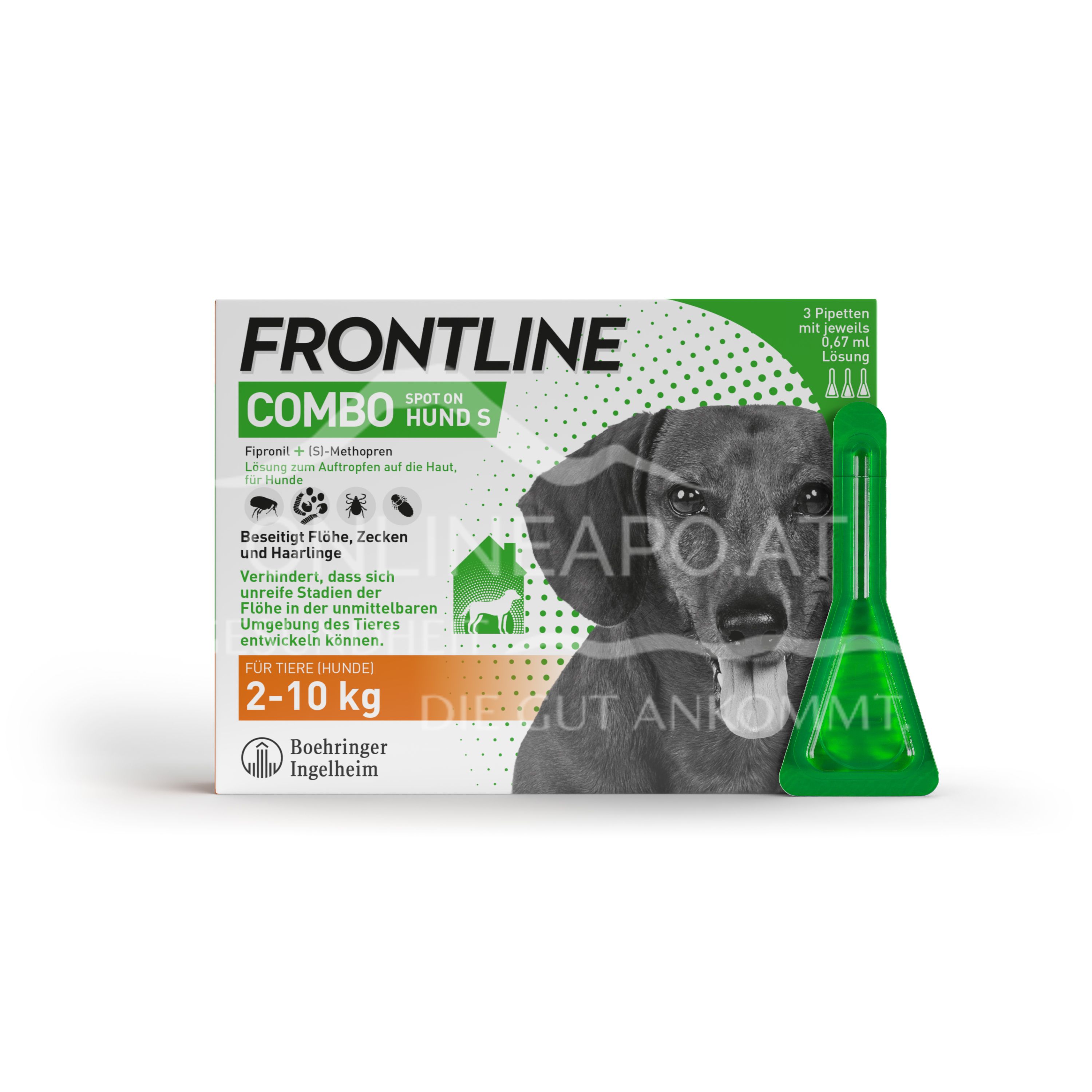 Frontline Combo Spot on Hund S Lösung zum Auftropfen auf die Haut 2 - 10 kg