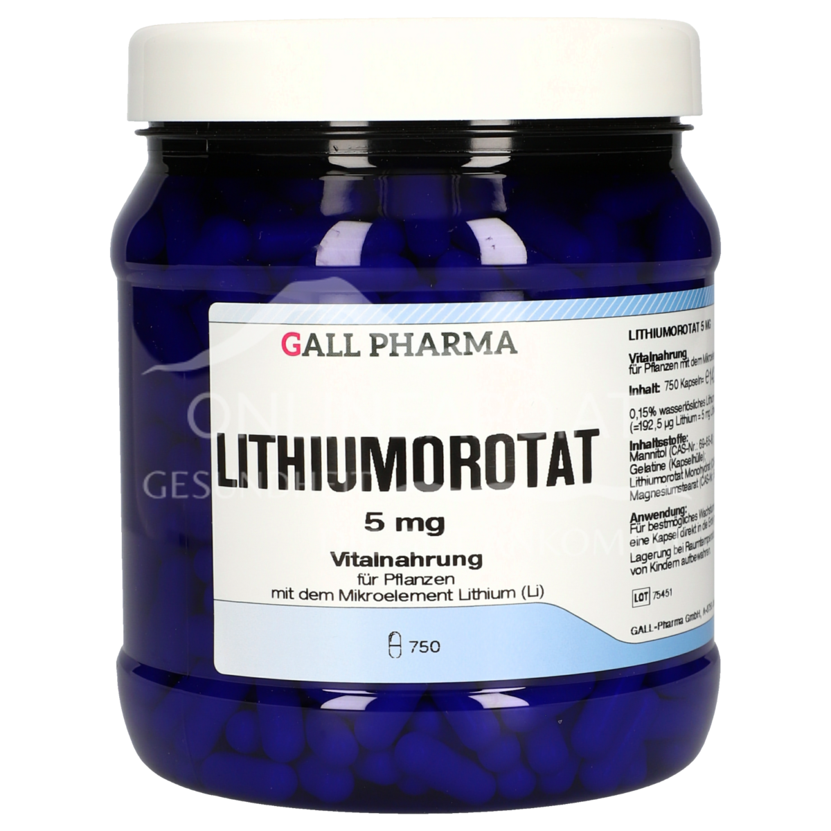 Gall Pharma Lithiumorotat 5 mg Kapseln
