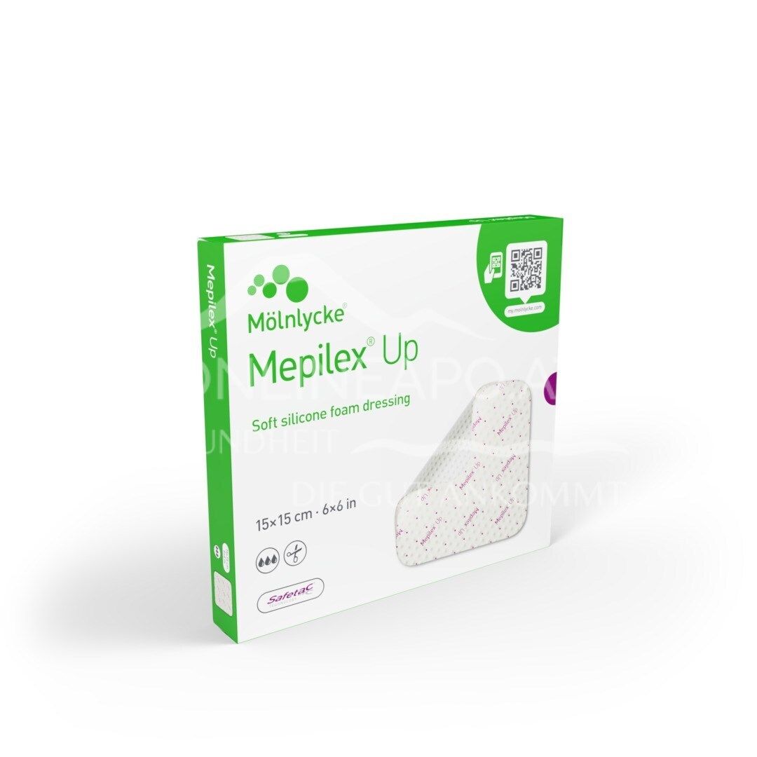 Mepilex® Up Absorbent foam dressing sterile, 15 x 15 cm