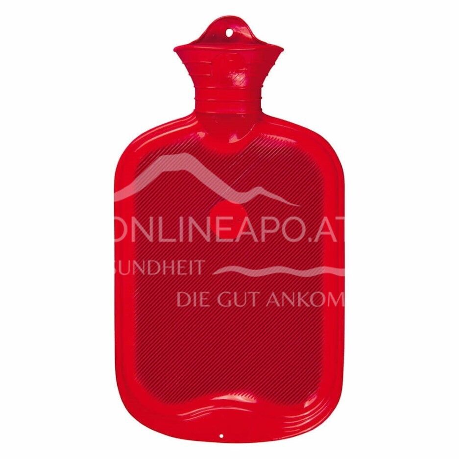 Sänger Wärmeflasche Gummi einseitig mit Lamellen Rot 2,0 L