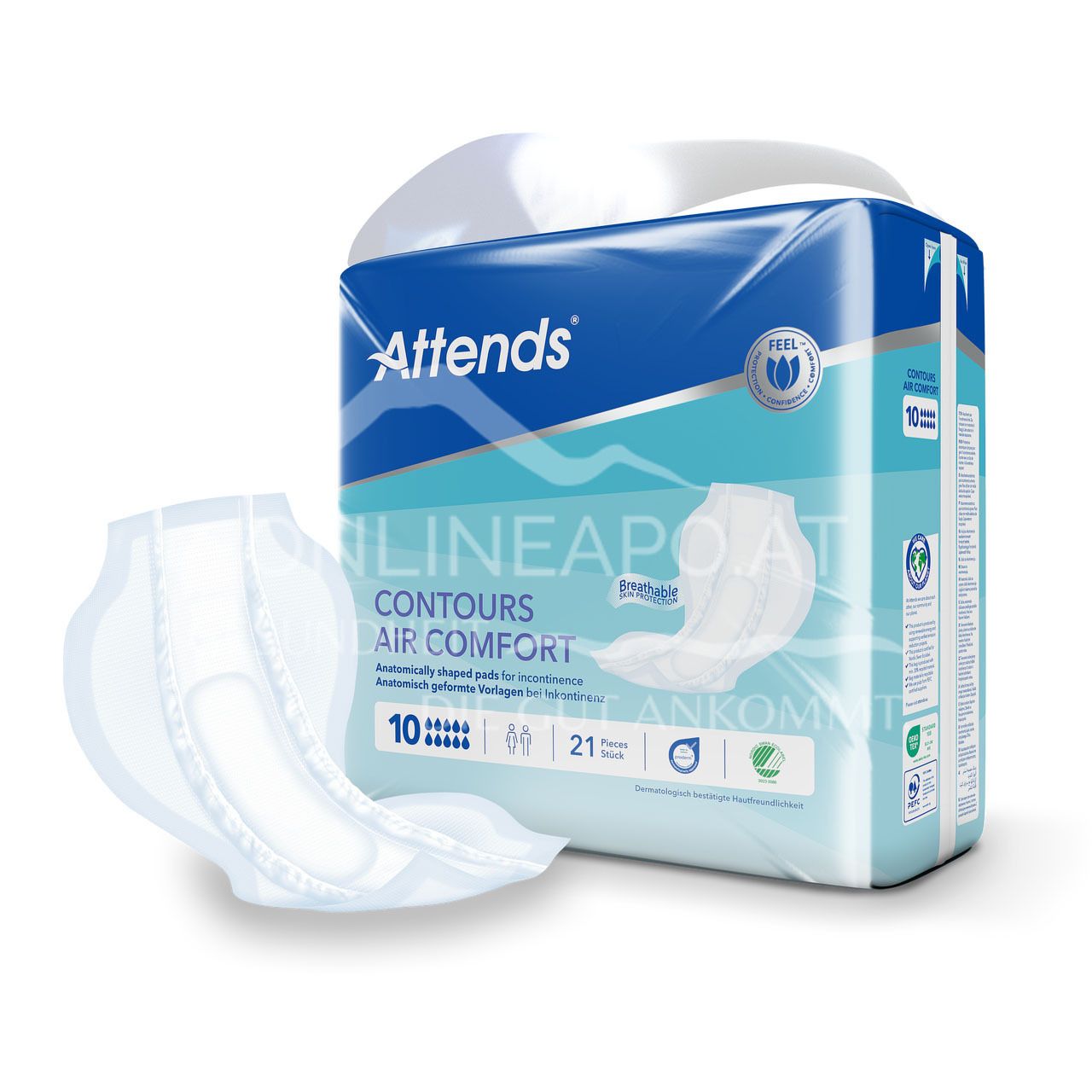 Attends Contours Air Comfort 10 - Inkontinenzvorlagen
