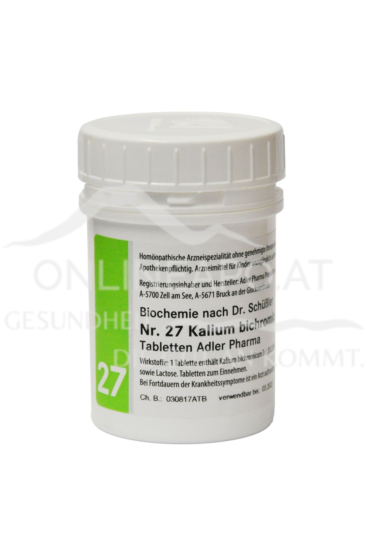 Schüßler Salz Adler Nr. 27 Kalium bichromicum D12 Tabletten