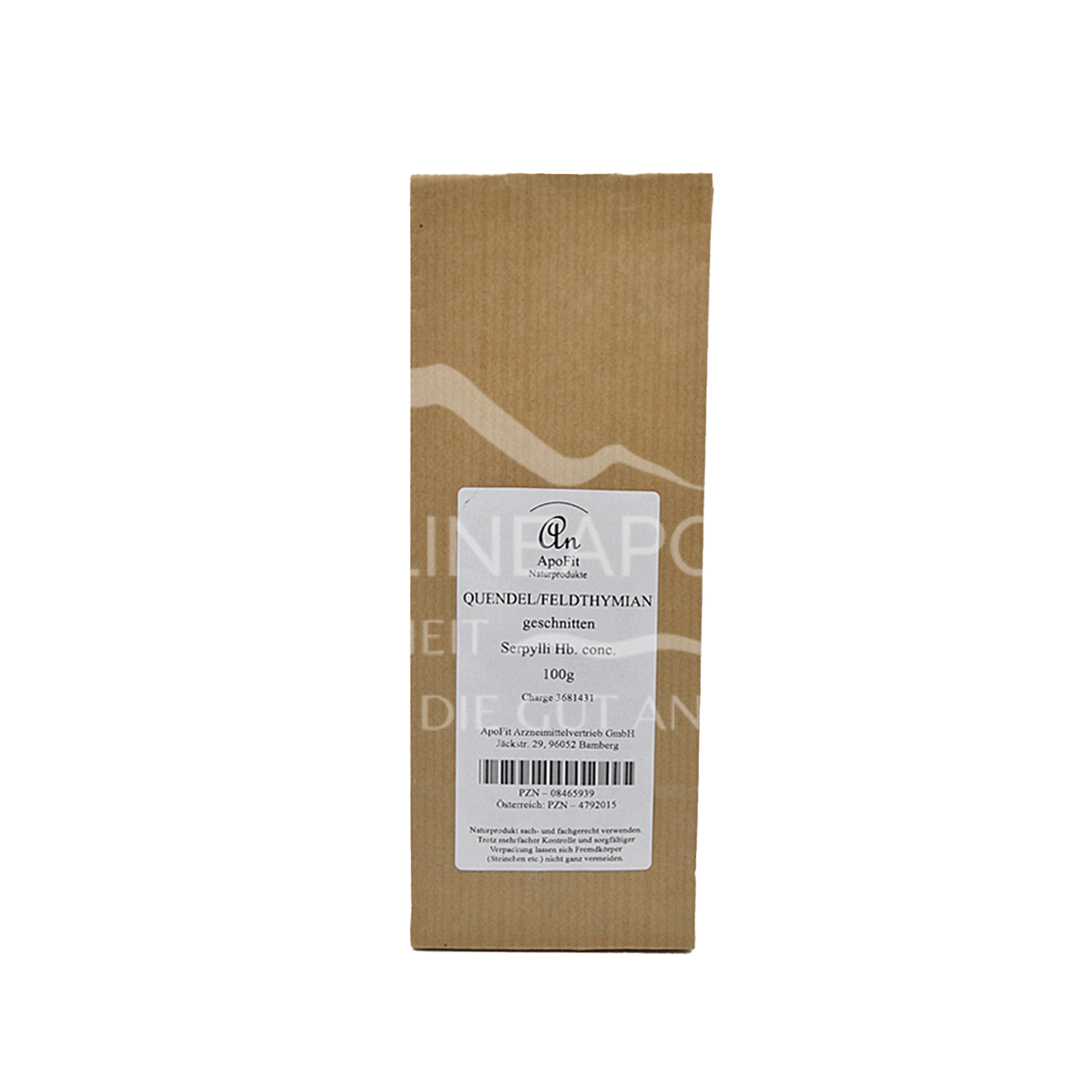 ApoFit Quendel/Feldthymian geschnitten