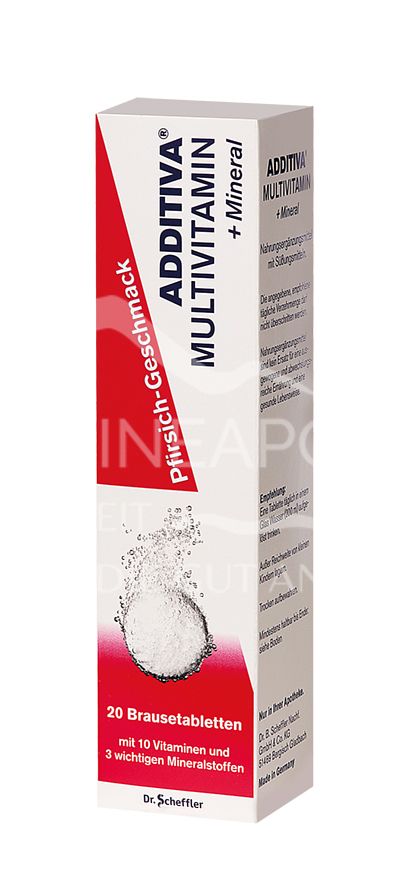 ADDITIVA® Multivitamin + Mineral Brausetabletten - Pfirsich
