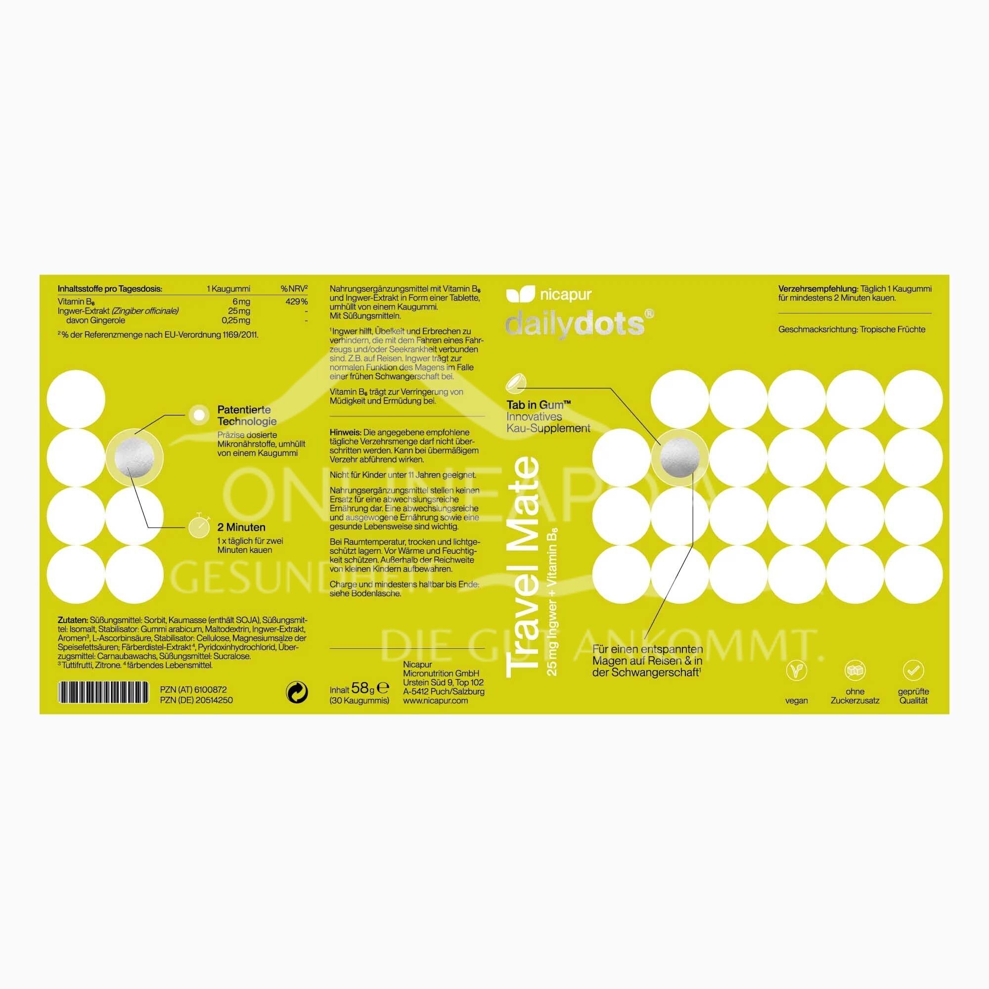 NICApur dailydots® Travel Mate Kau-Supplement