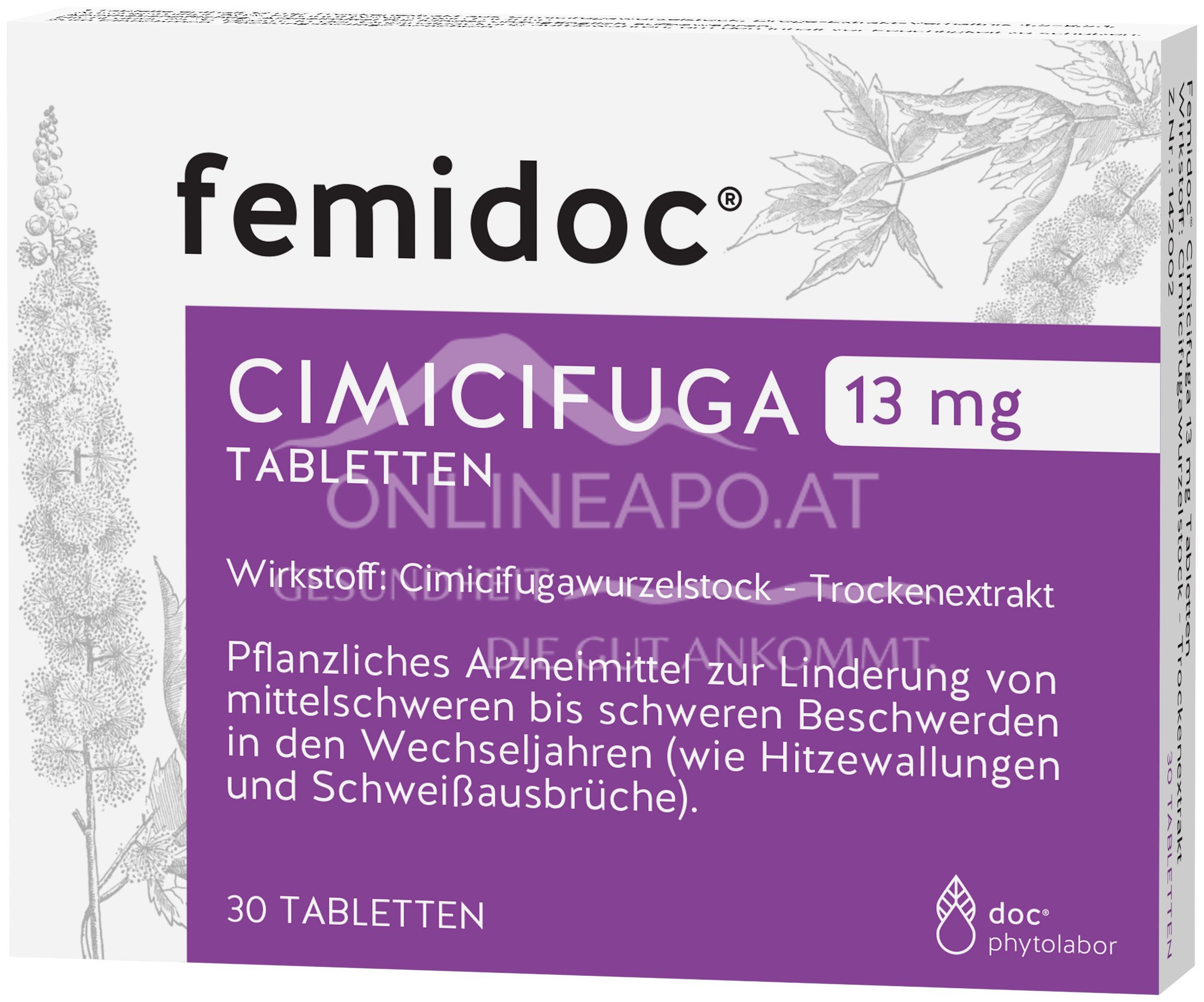 femidoc® CIMICIFUGA 13 mg Tabletten