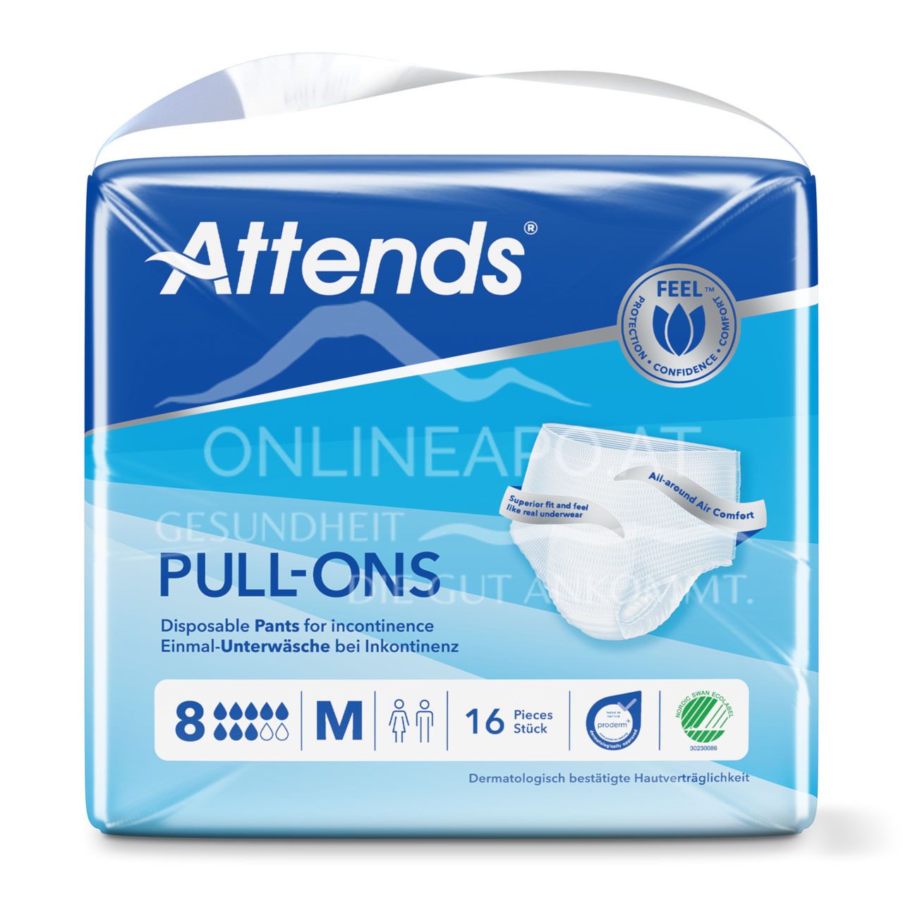 Attends Pull-Ons 8 Medium - Disposable underwear for incontinence