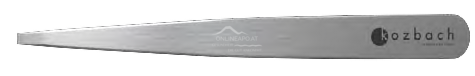 Kozbach Pharma 124R Haarpinzette, gerade silbermatt, rostfrei, 9,5 cm