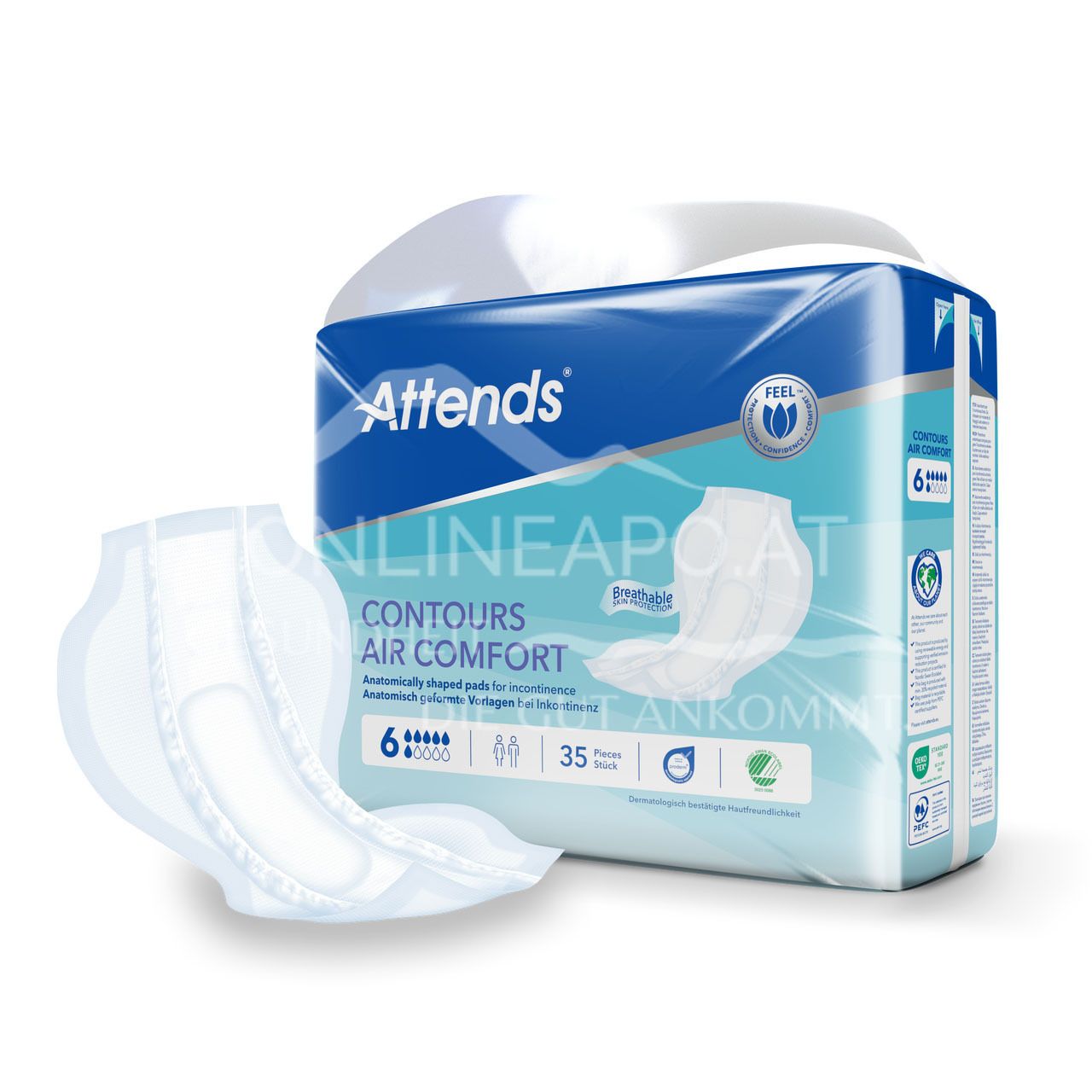 Attends Contours Air Comfort 6 - Inkontinenvorlagen