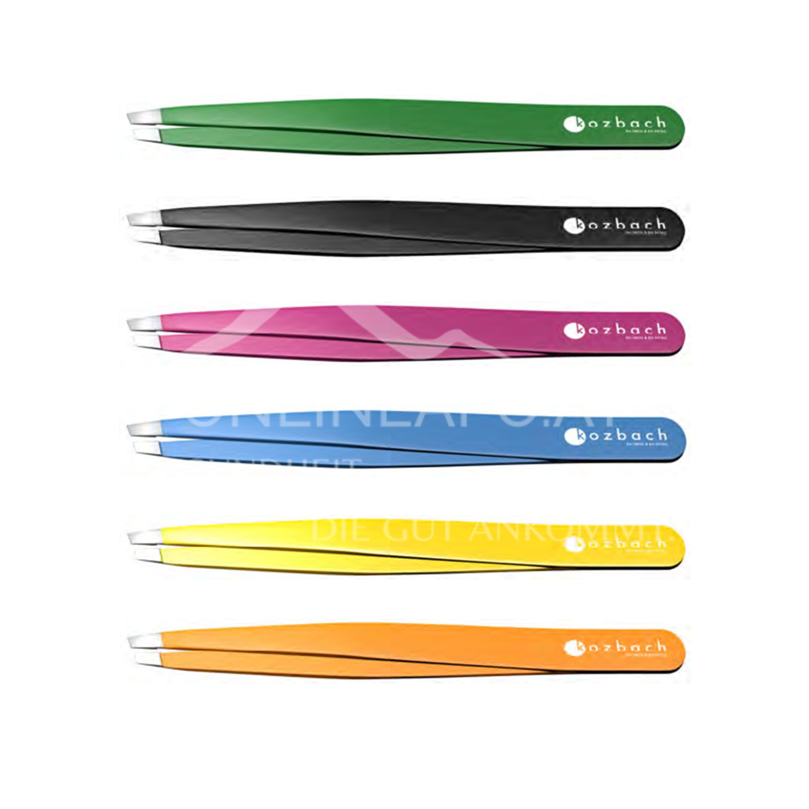 Kozbach Pharma 121CR Pinzette, schräg, 9 cm, color, rostfrei