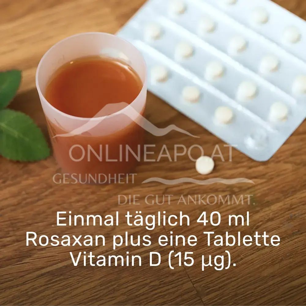 RosaXan® juice 750 ml + vitamin D tablets 20 pieces