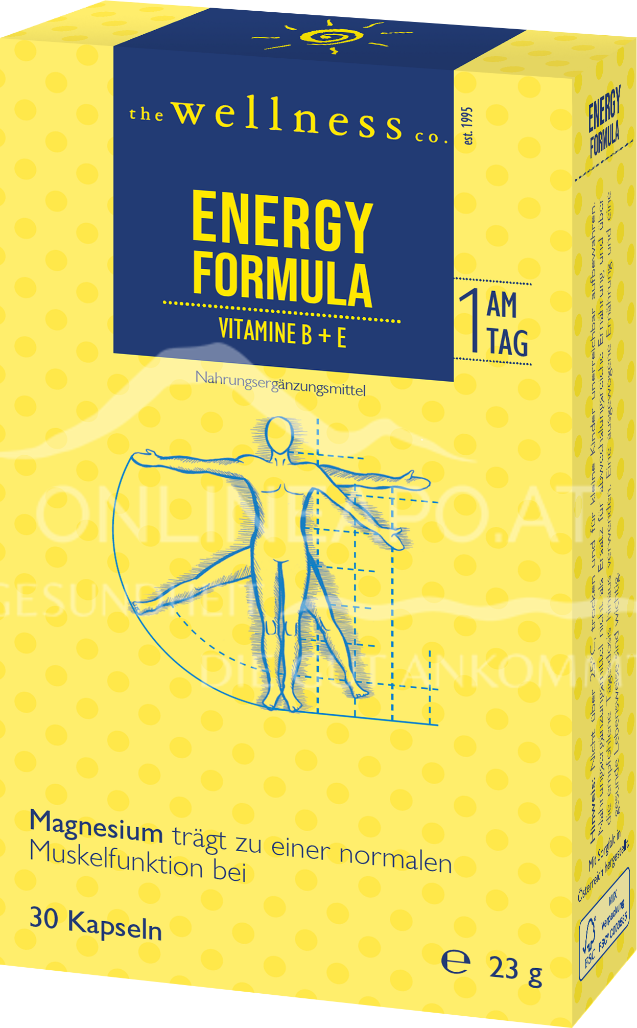 Wellness ENERGY FORMULA with MAGNESIUM + B vitamins + vitamin E capsules