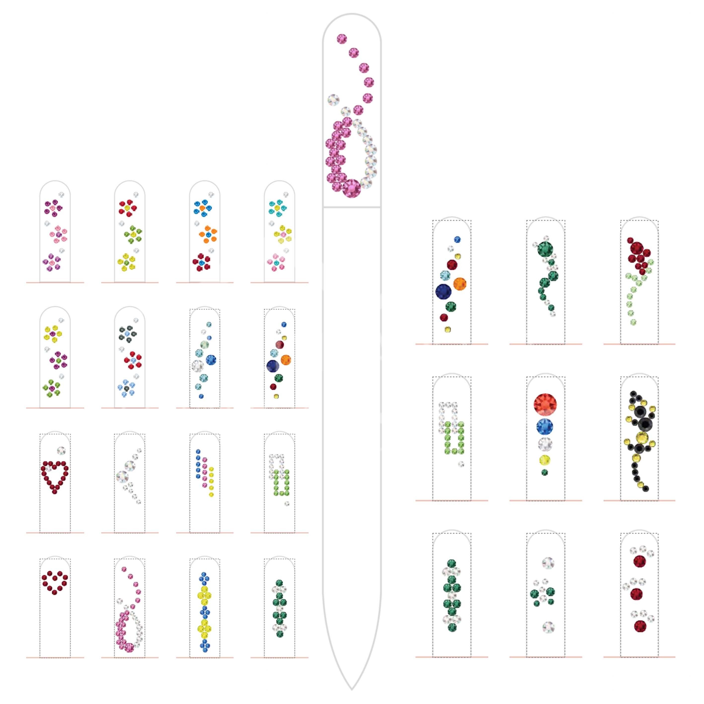 Kozbach Pharma GF140SW Glass nail file "Swarovski" 14 cm