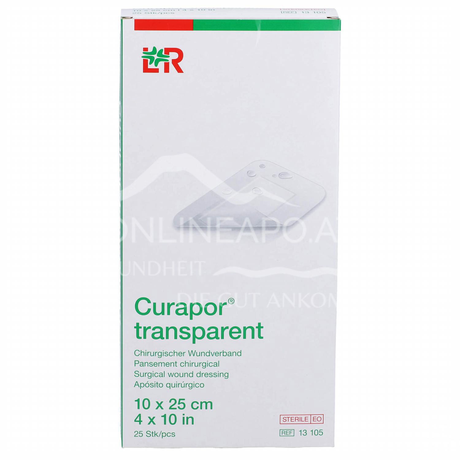 Curapor® transparent Chirurgischer Wundverband, steril 10 x 25 cm