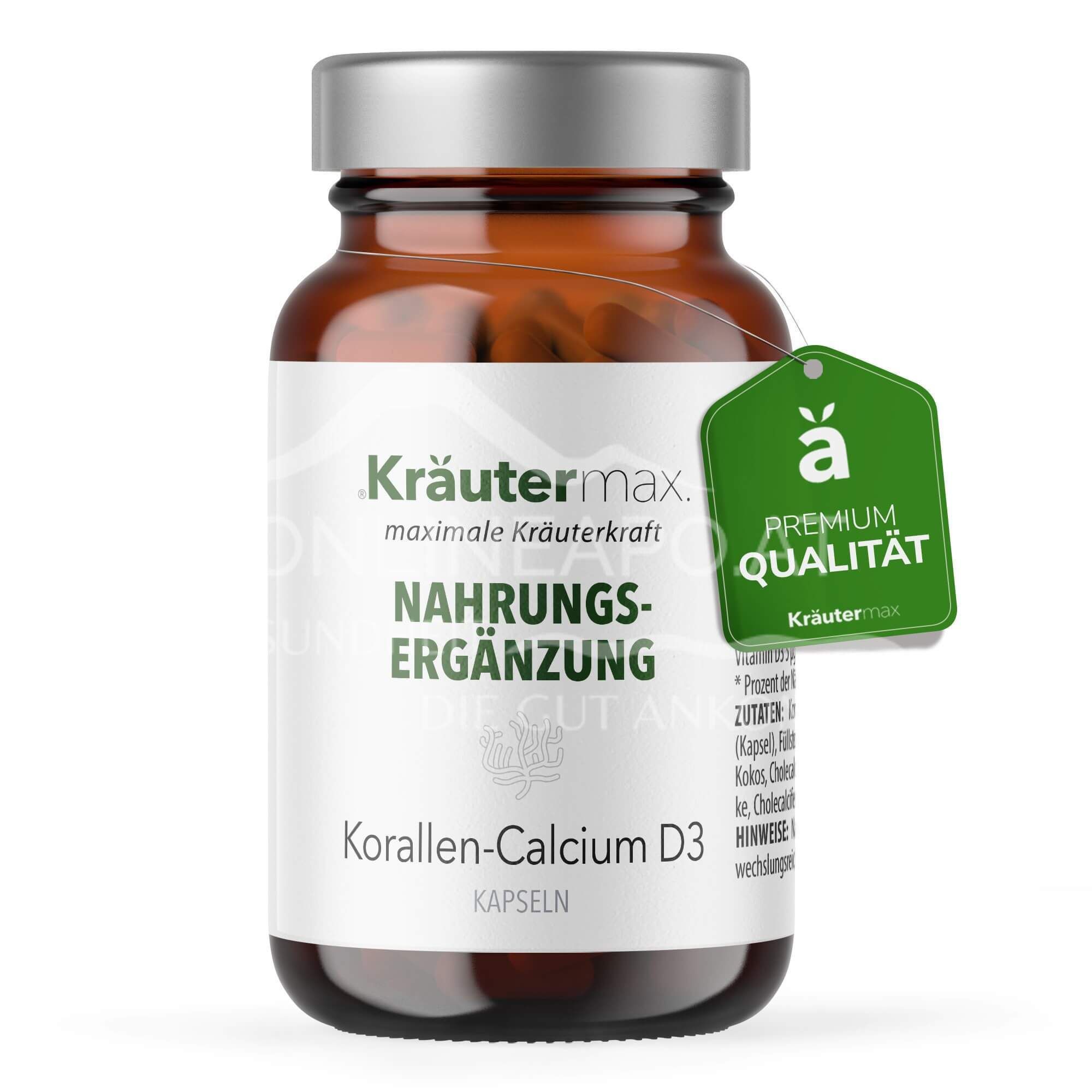 Kräutermax Korallen Calcium mit Vitamin D3 Kapseln