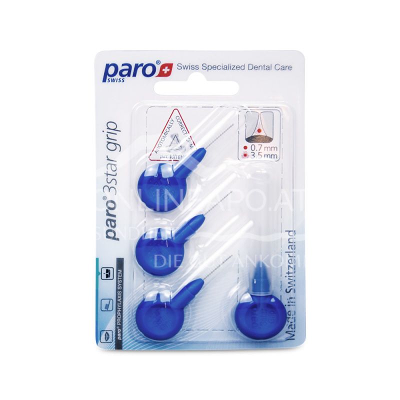 paro® 3star grip Interdentalbürsten x-fein, blau, ø 3.5 mm