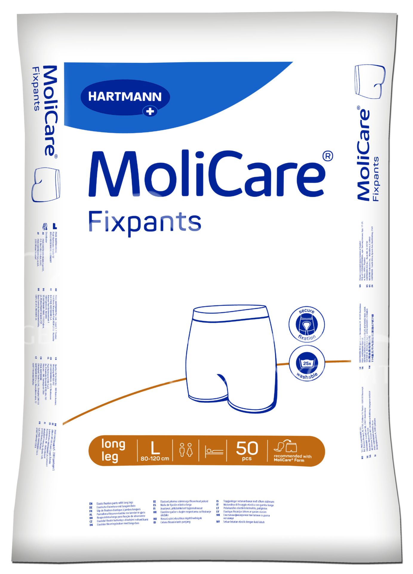 MoliCare® Premium Fixpants Long Leg - Grey fixation trousers - Size XXL