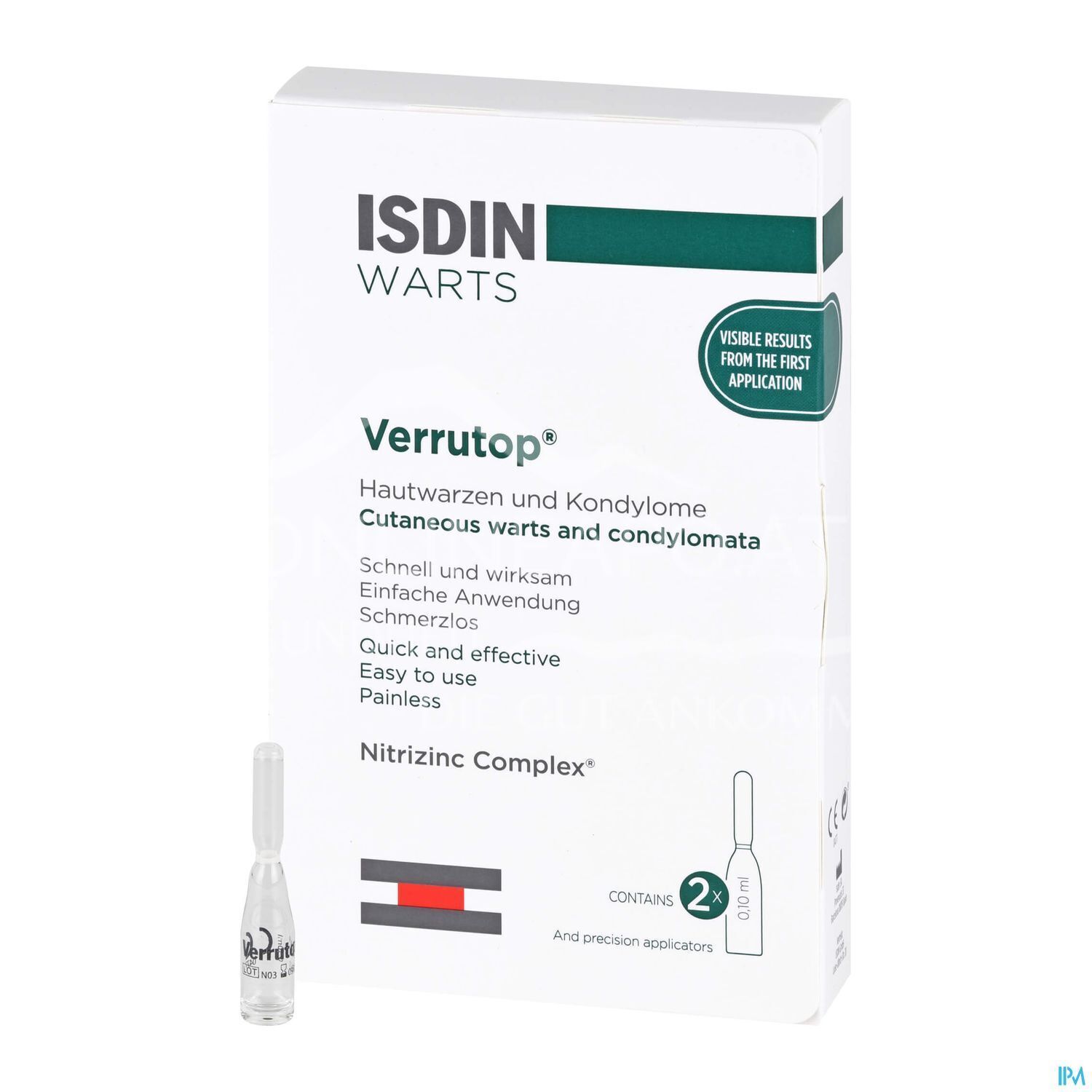 ISDIN® Warts Verrutop® Ampoules – skin warts and condylomas