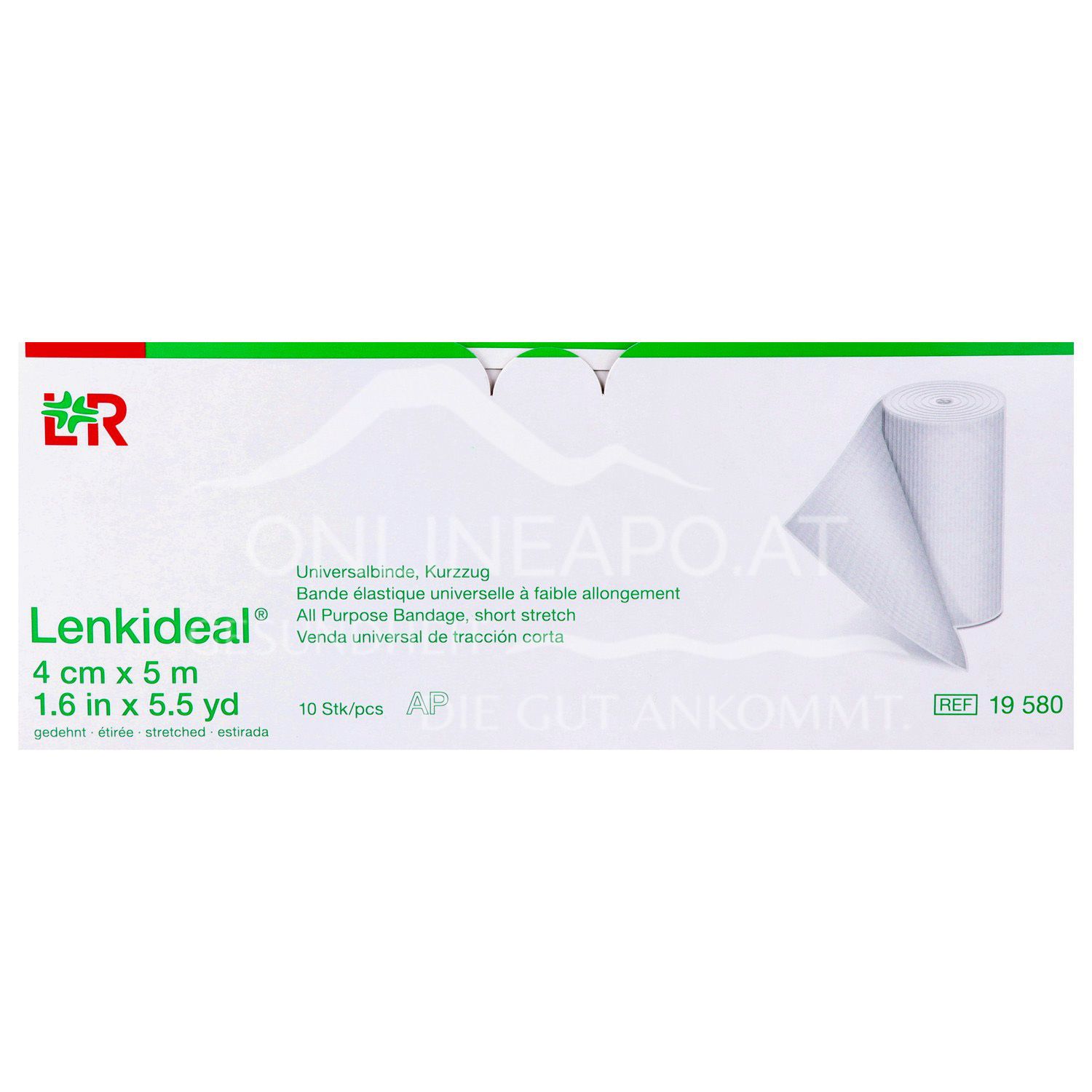 Lenkideal® Kurzzügige Idealbinde, lose im Karton, 4 cm x 5 m
