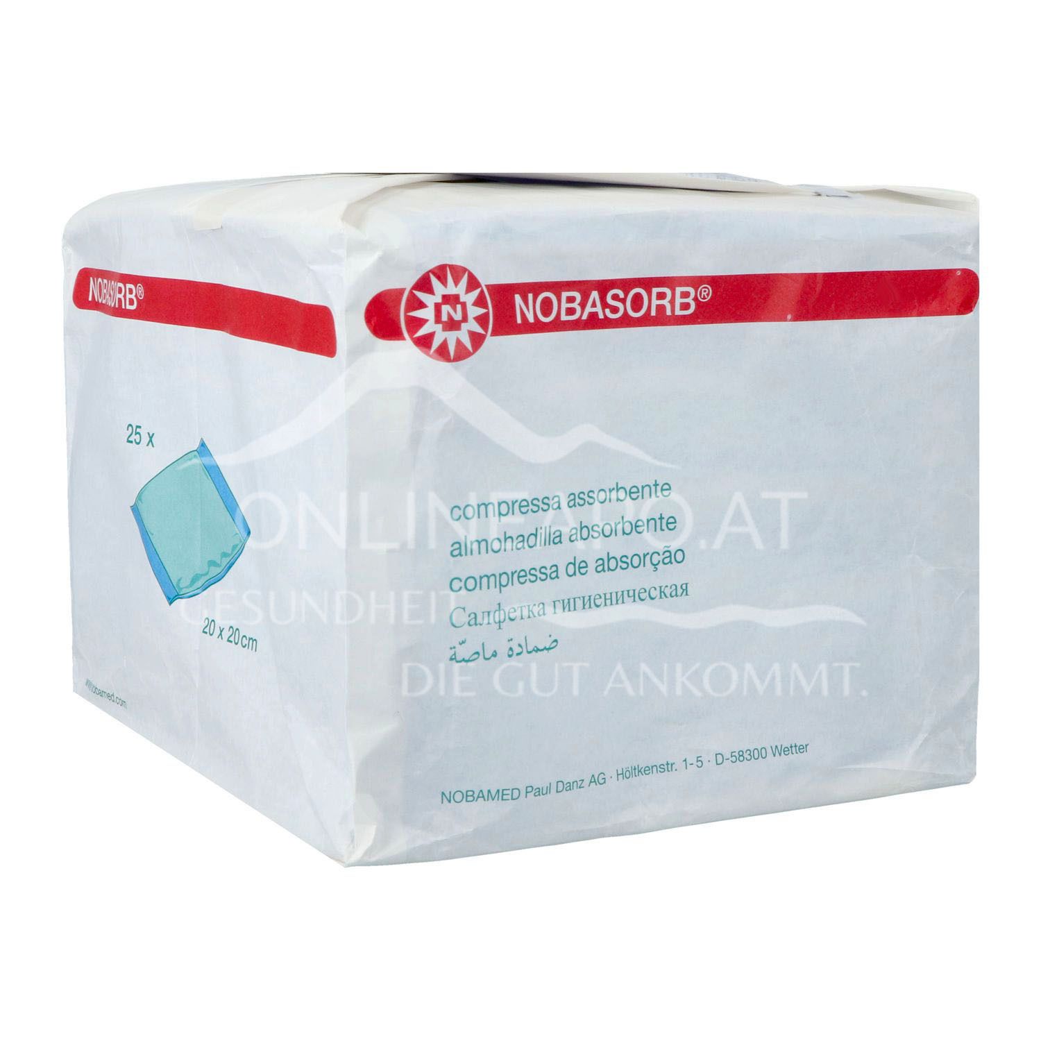 NOBASORB® Saugkompressen unsteril, 20 x 20 cm