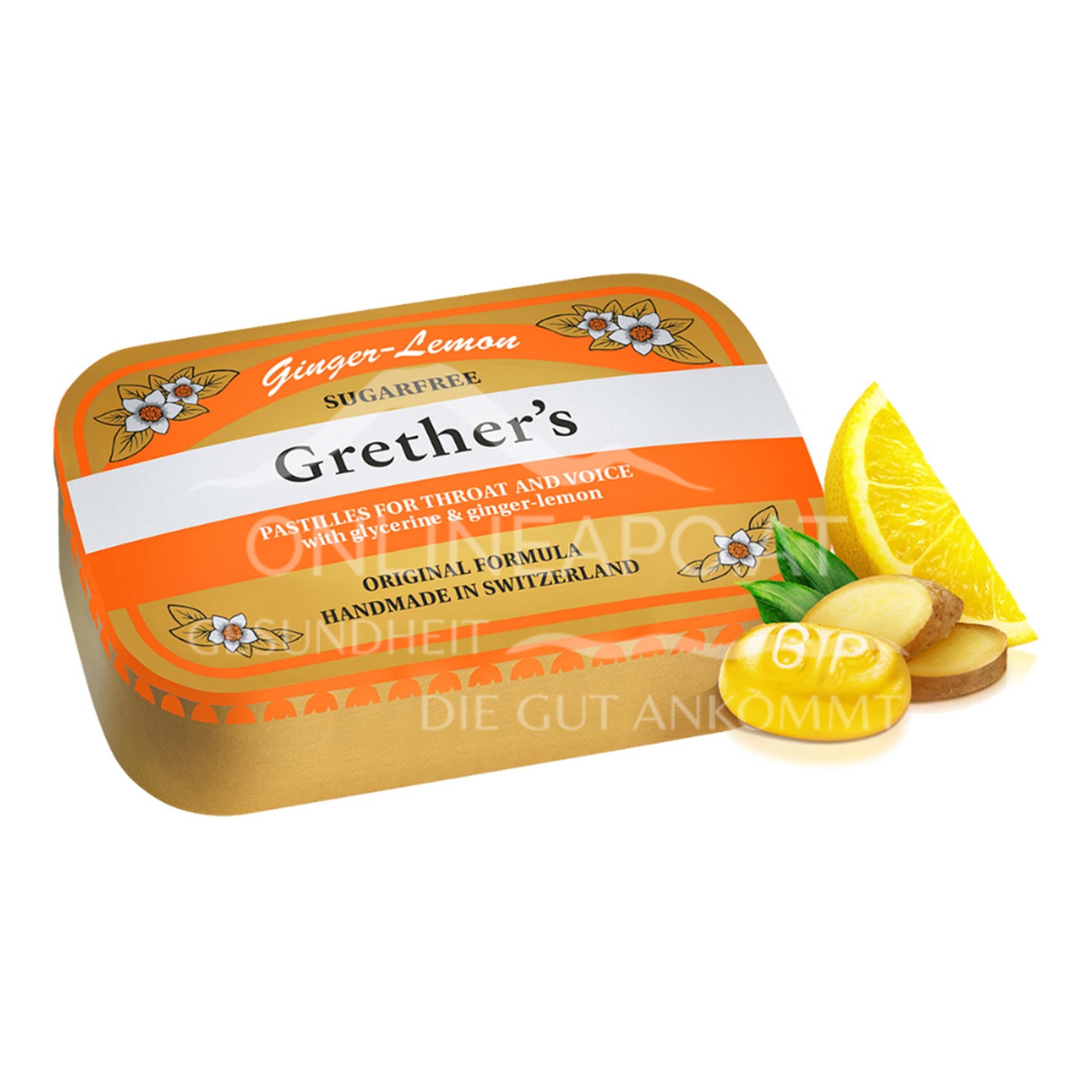 Grether's Ginger Lemon soft pastilles sugar-free