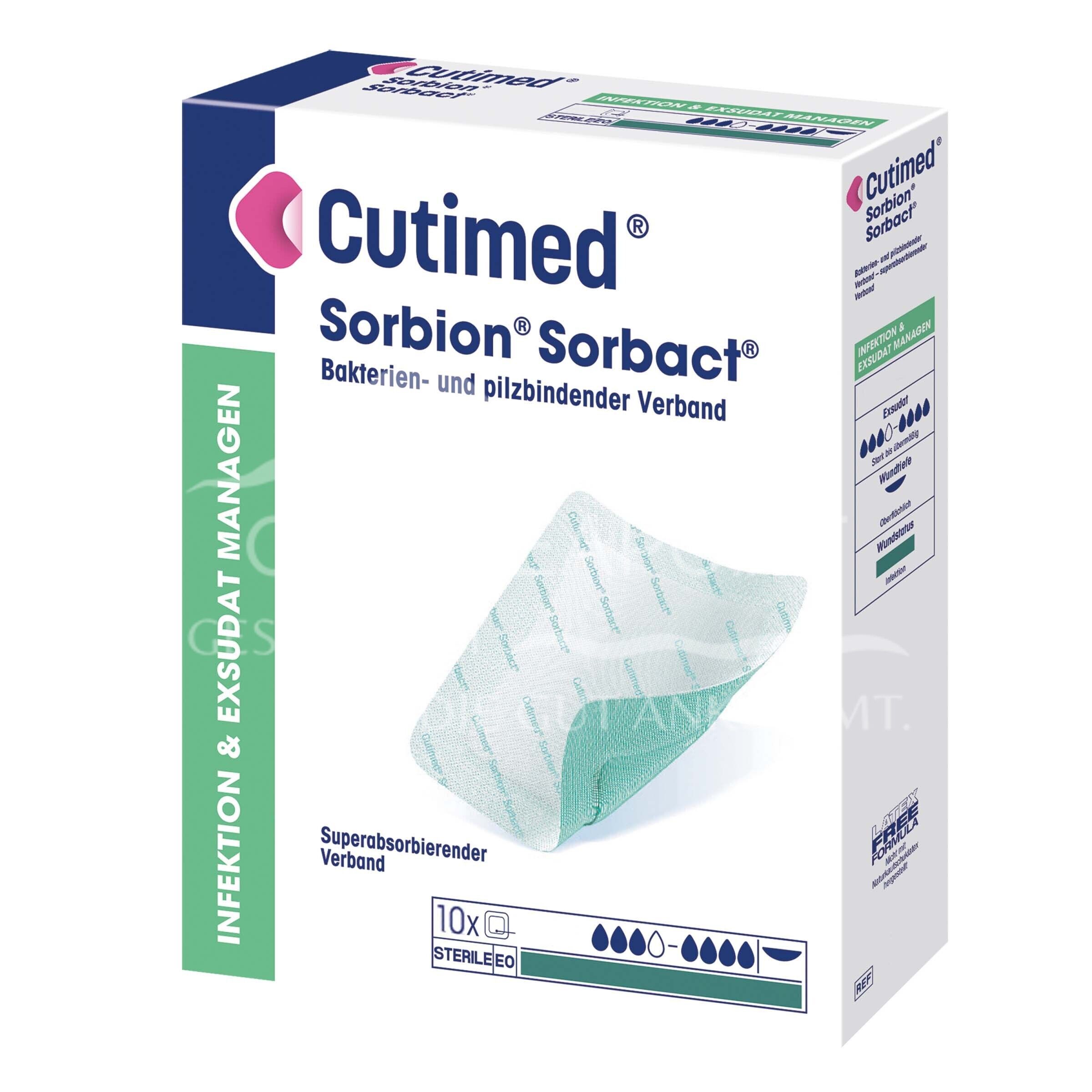 Cutimed® Sorbion® Sorbact® Superabsorbierende, keimreduzierende Wundauflage steril, 20 x 20 cm