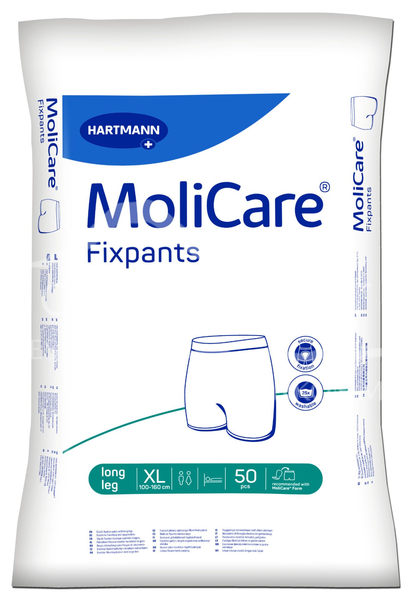 MoliCare® Premium Fixpants Long Leg - Grey fixation trousers - Size XXL